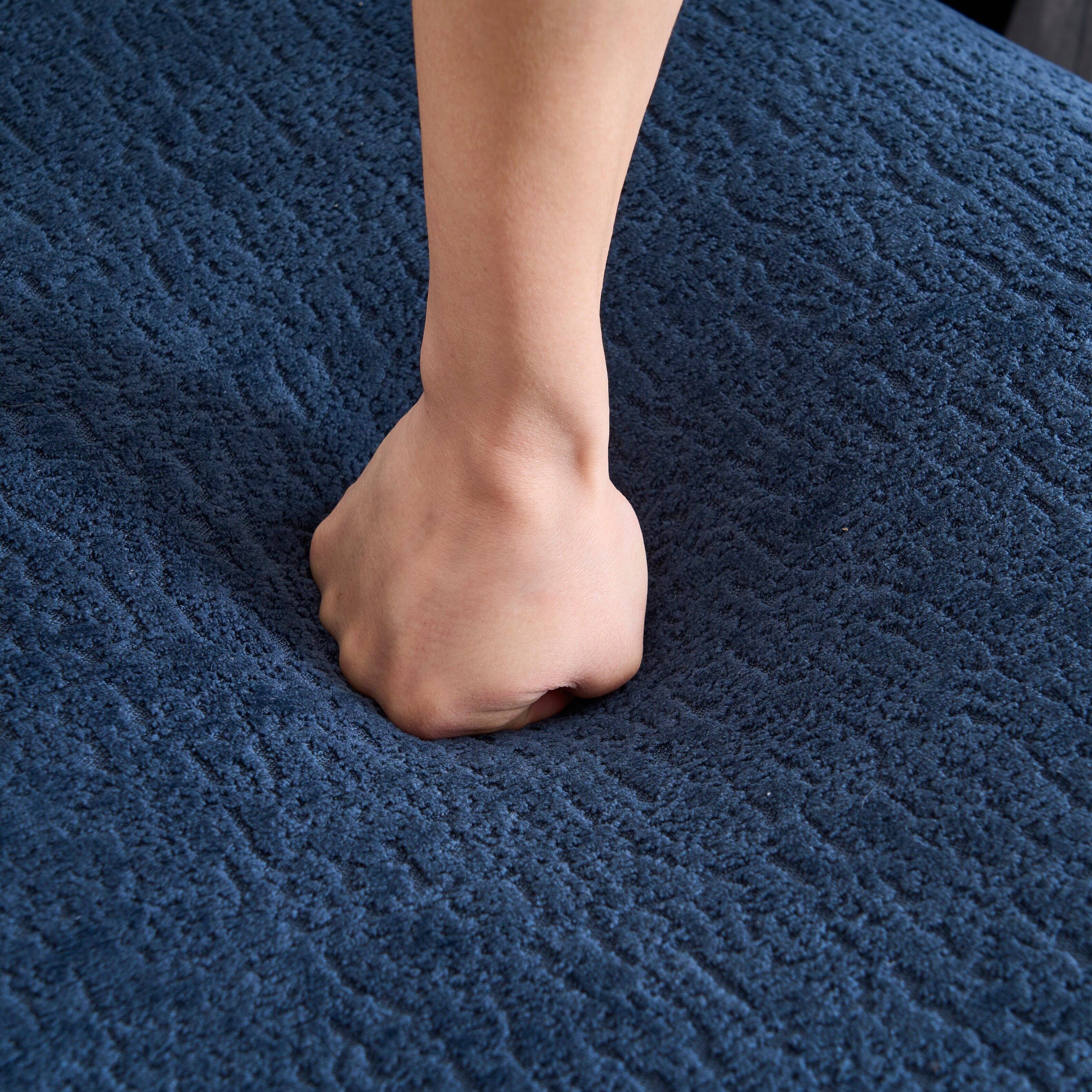 Alt View 2. Anysun - L-Shape Chenille Sectional Sofa - Curved Chaise, Modular Boneless Design, 30D High-Density Foam, Sleeper for Living Room - Blue.