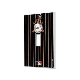 Keyscaper - Baltimore Orioles 1954-1963 Cooperstown Pinstripe Single Toggle Light Switch Plate - Multicolor