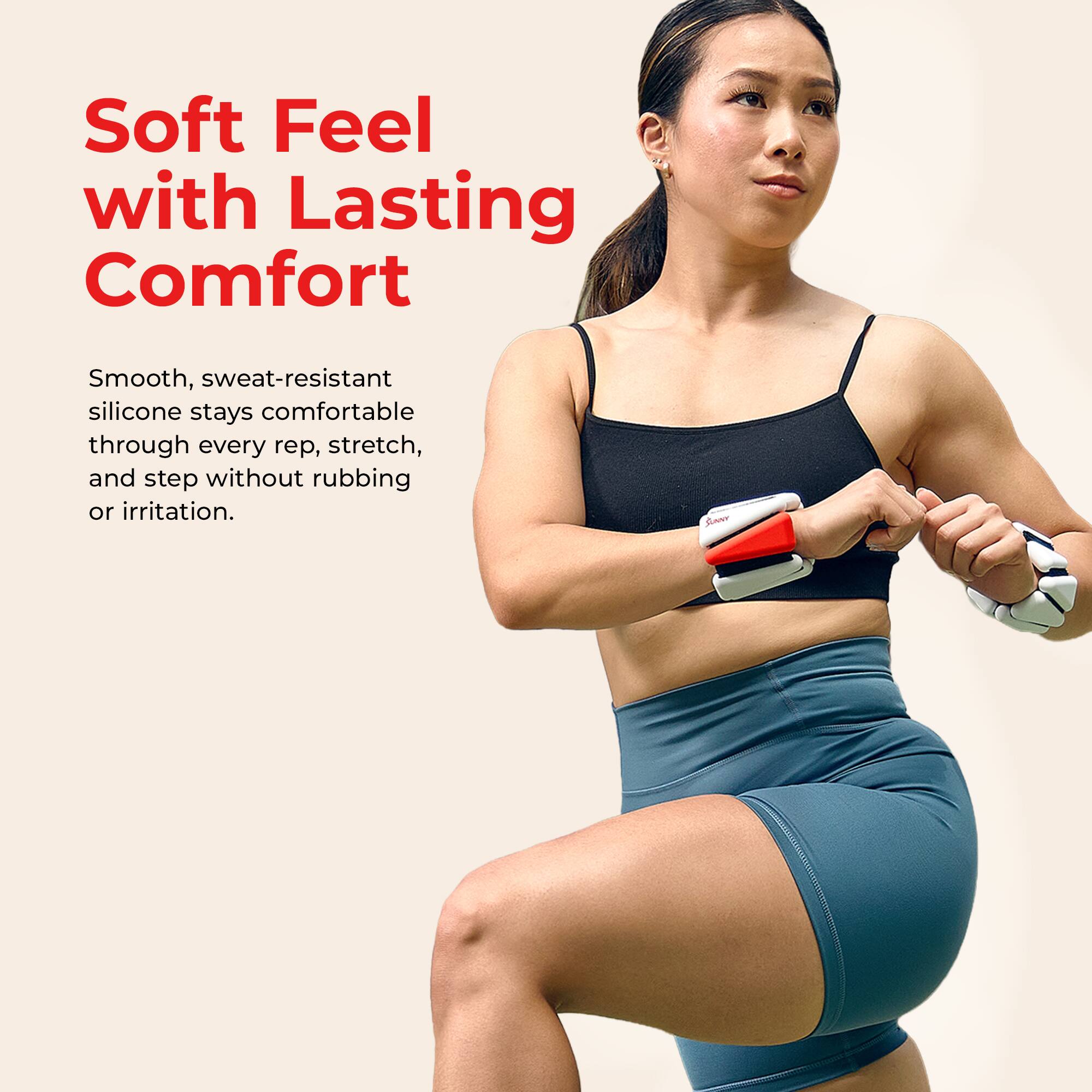 Soft Feel with Lasting Comfort

Smooth, sweat-resistant silicone stays comfortable through every rep, stretch, and step without rubbing or irritation.