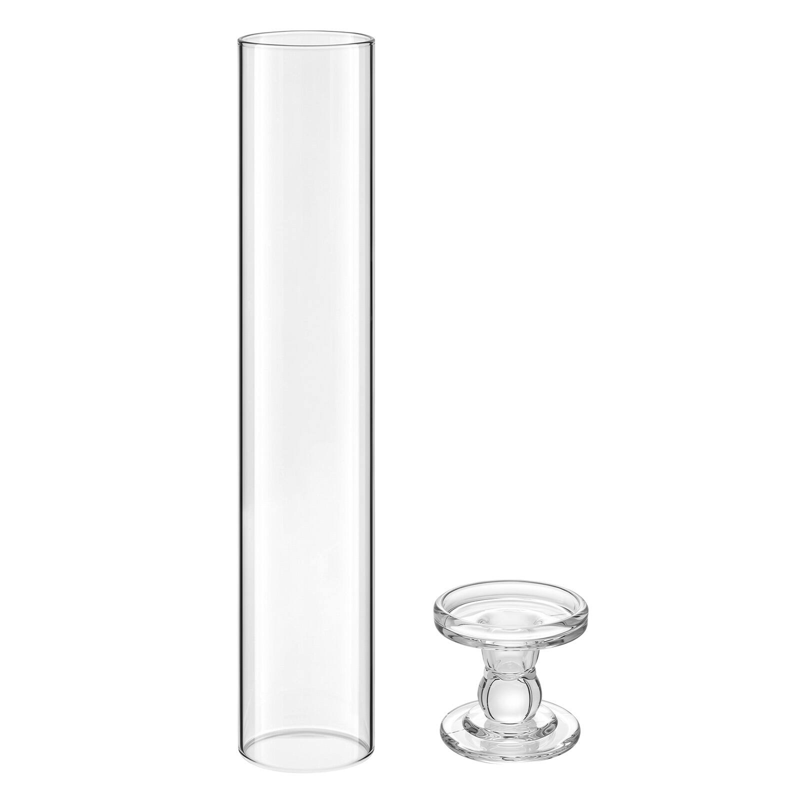 Alt View 5. VEVOR - Hurricane Candle Holders Set of 24, 12.6 in Tall Clear Glass Taper Candle Holders, High Borosilicate Glass - Transparent.