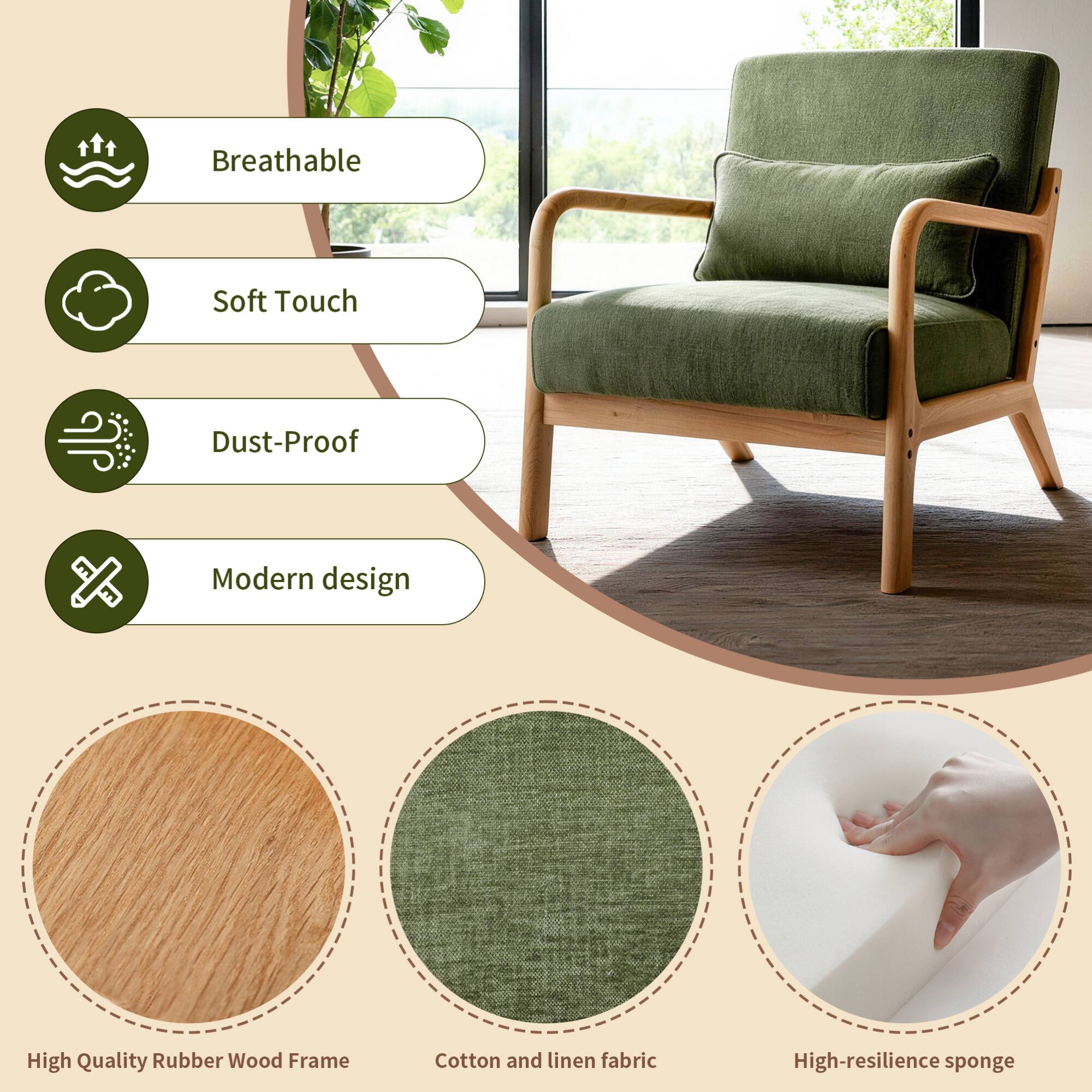 - Breathable
- Soft Touch
- Dust-Proof
- Modern design

- High Quality Rubber Wood Frame
- Cotton and linen fabric
- High-resilience sponge