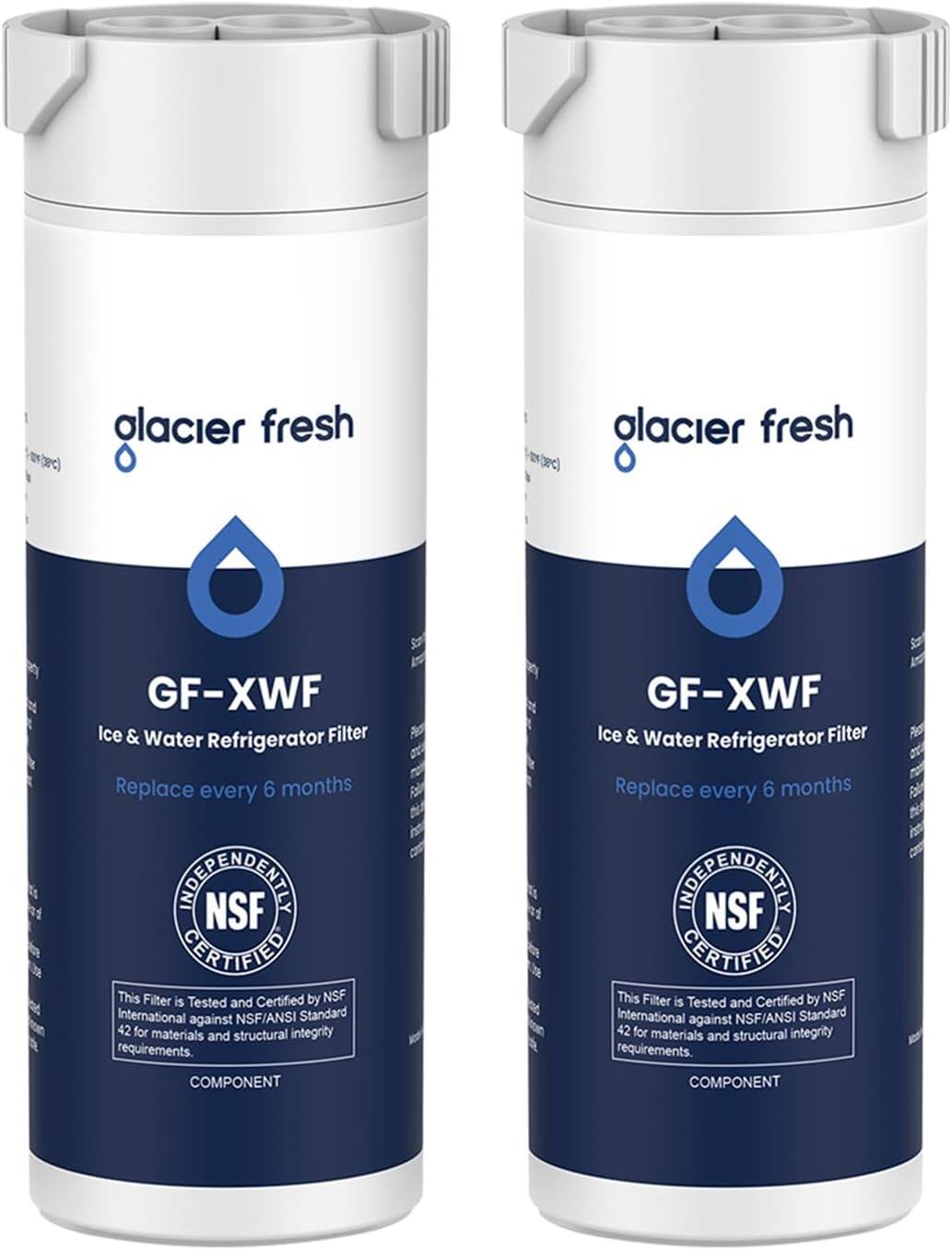 GLACIER FRESH - XWF Replacement for GE XWF Refrigerator Water Filter 2 Pack (Not XWFE)