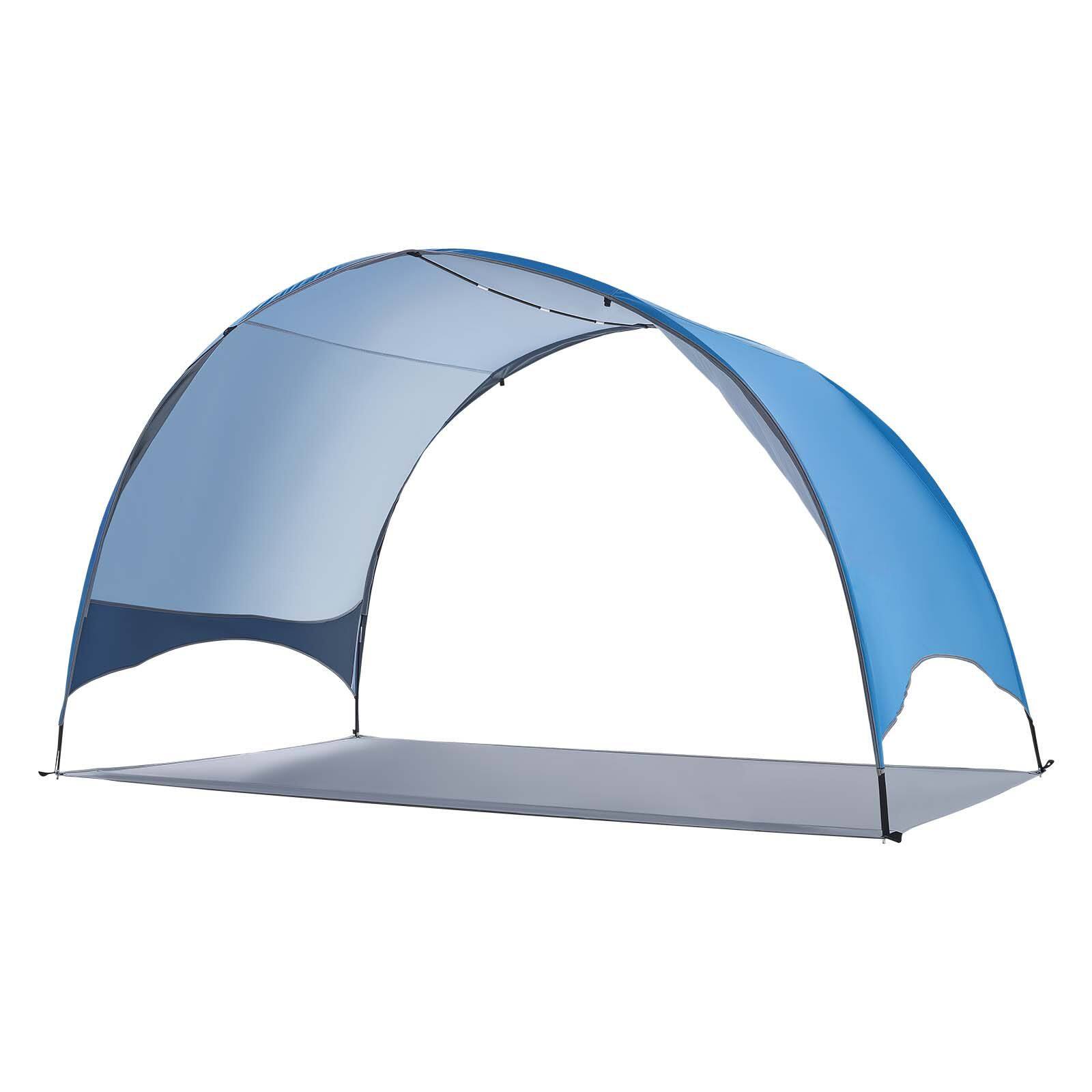 Alt View 6. Loheer - Loheer Beach Tent Sun Shelter 4 Person UPF 50 Portable Sun Shade Canopy with Ground Stakes - Blue.