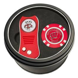 Team Golf - Wisconsin Badgers Switch Chip Golf Tin Set - Multicolor