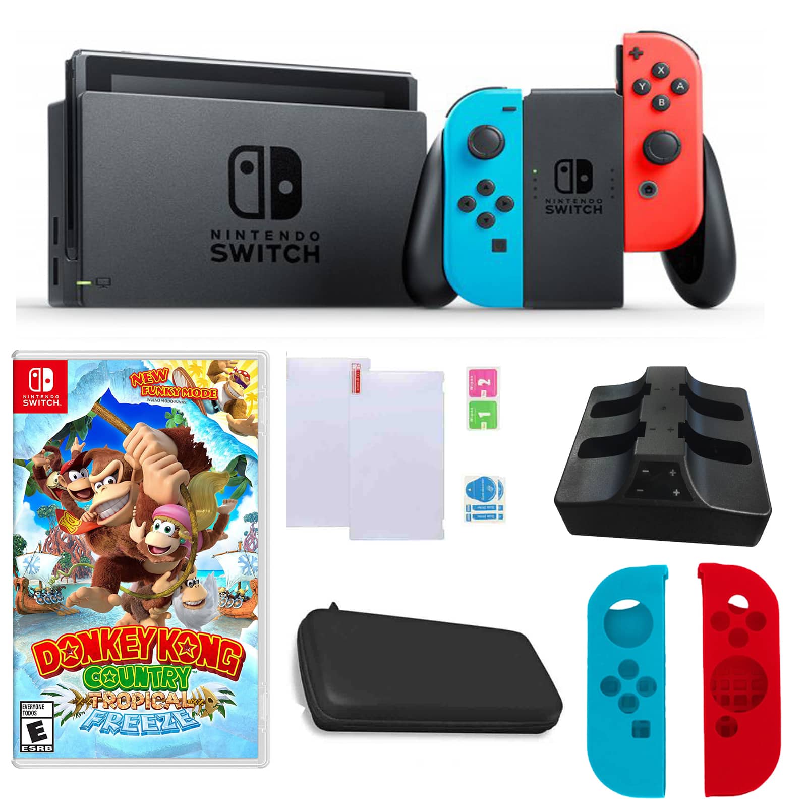Nintendo Switch Play  Station  4 Amazon.com: Nintendo Switch™ with Neon Blue and Neon Red Joy