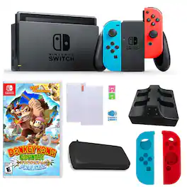 Switch with Donkey Kong Country Game and Accessories - Nintendo Switch