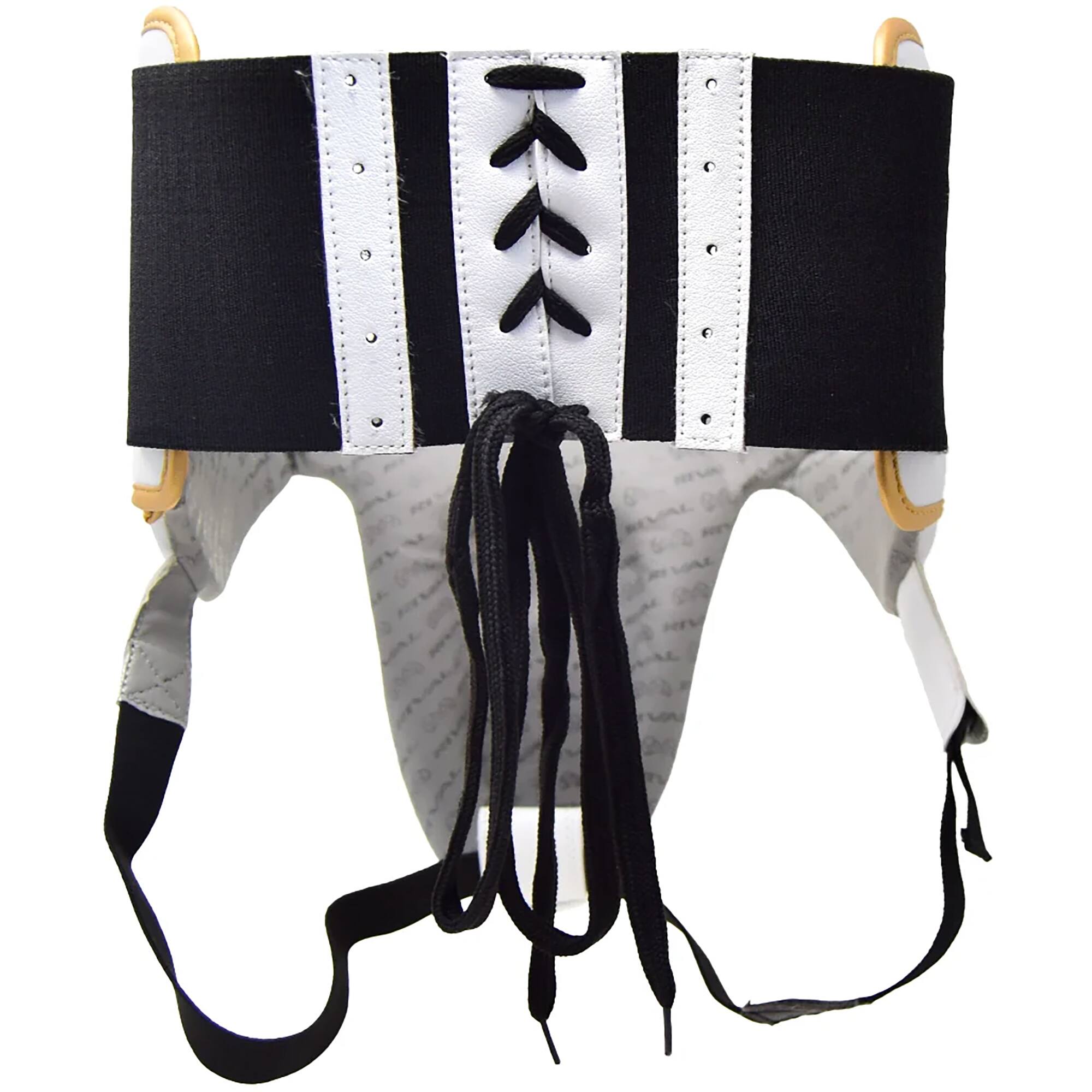 Alt View 2. RIVAL - Rival Boxing Professional Groin Protector with Laces - White/Gold - Small - White/Gold.