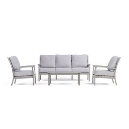 Yardbird® - Eden Sofa Set with Fixed Chairs - Silver