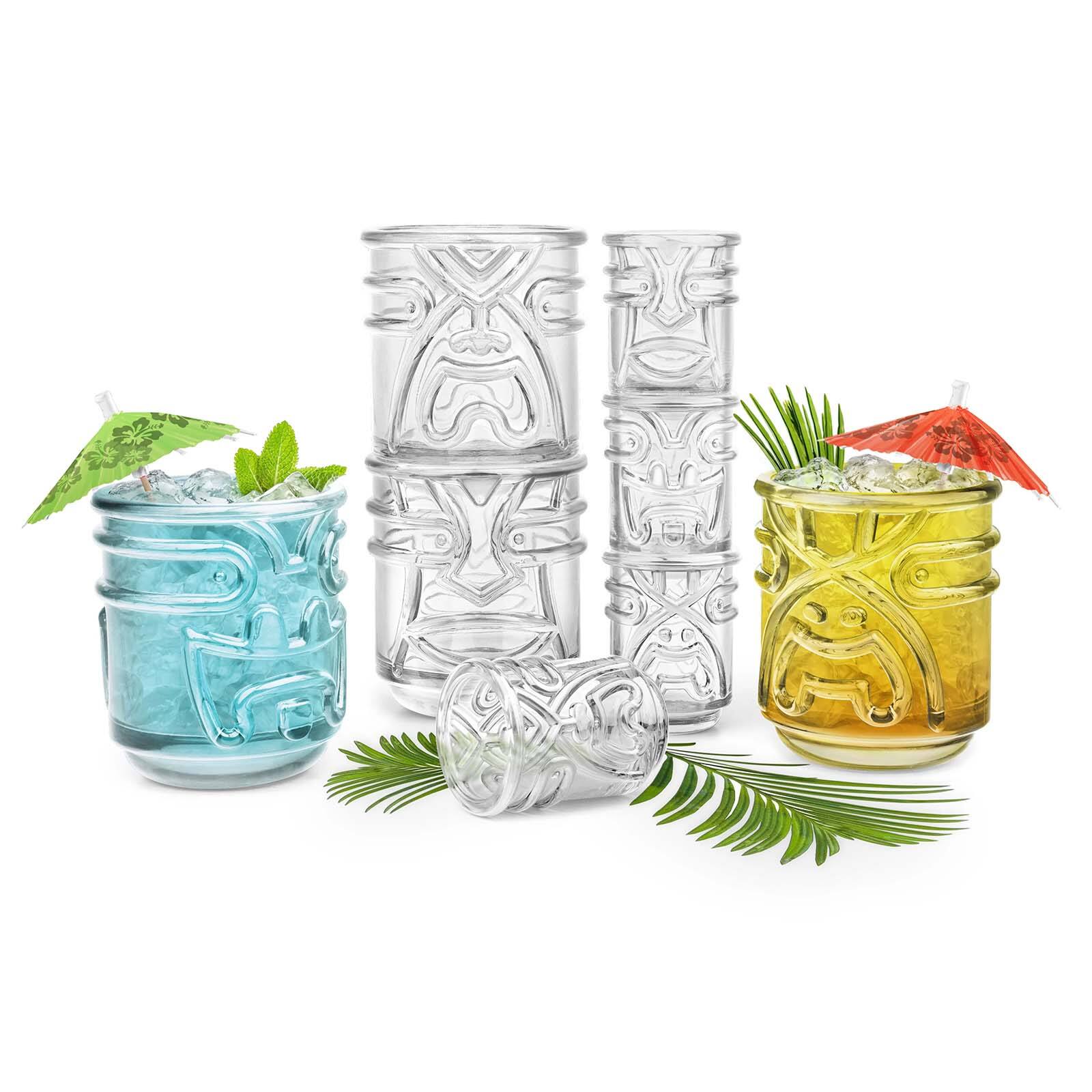 Alt View 1. Final Touch - Tiki Shot Glasses, Set of 4, Clear - Clear.