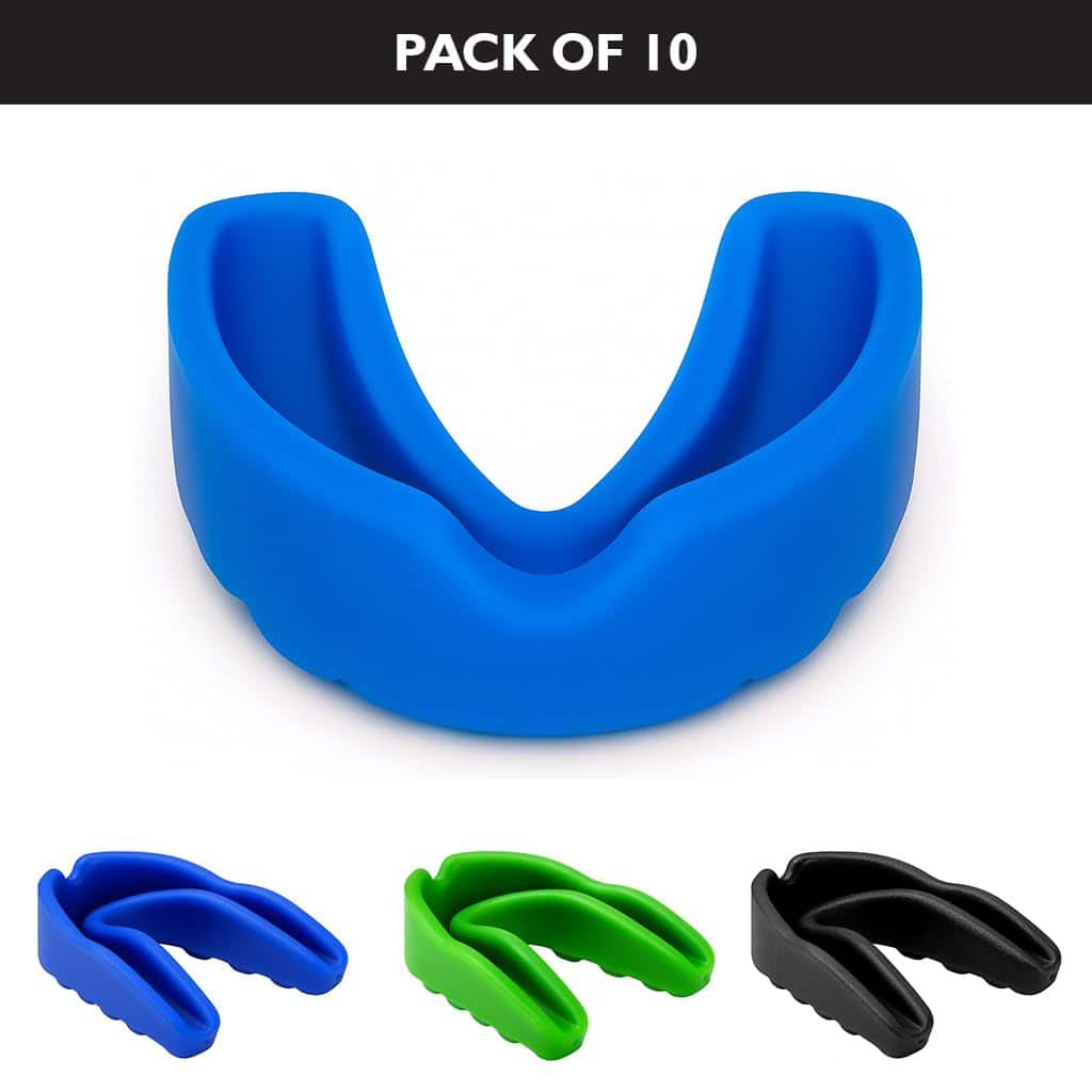 Amber Sporting Goods - Adult Mouthpiece with Ventilated Case, Boil & Wear Custom Fit for Sports Protection, Pack of 10 - Blue price history on PriceWatchPro