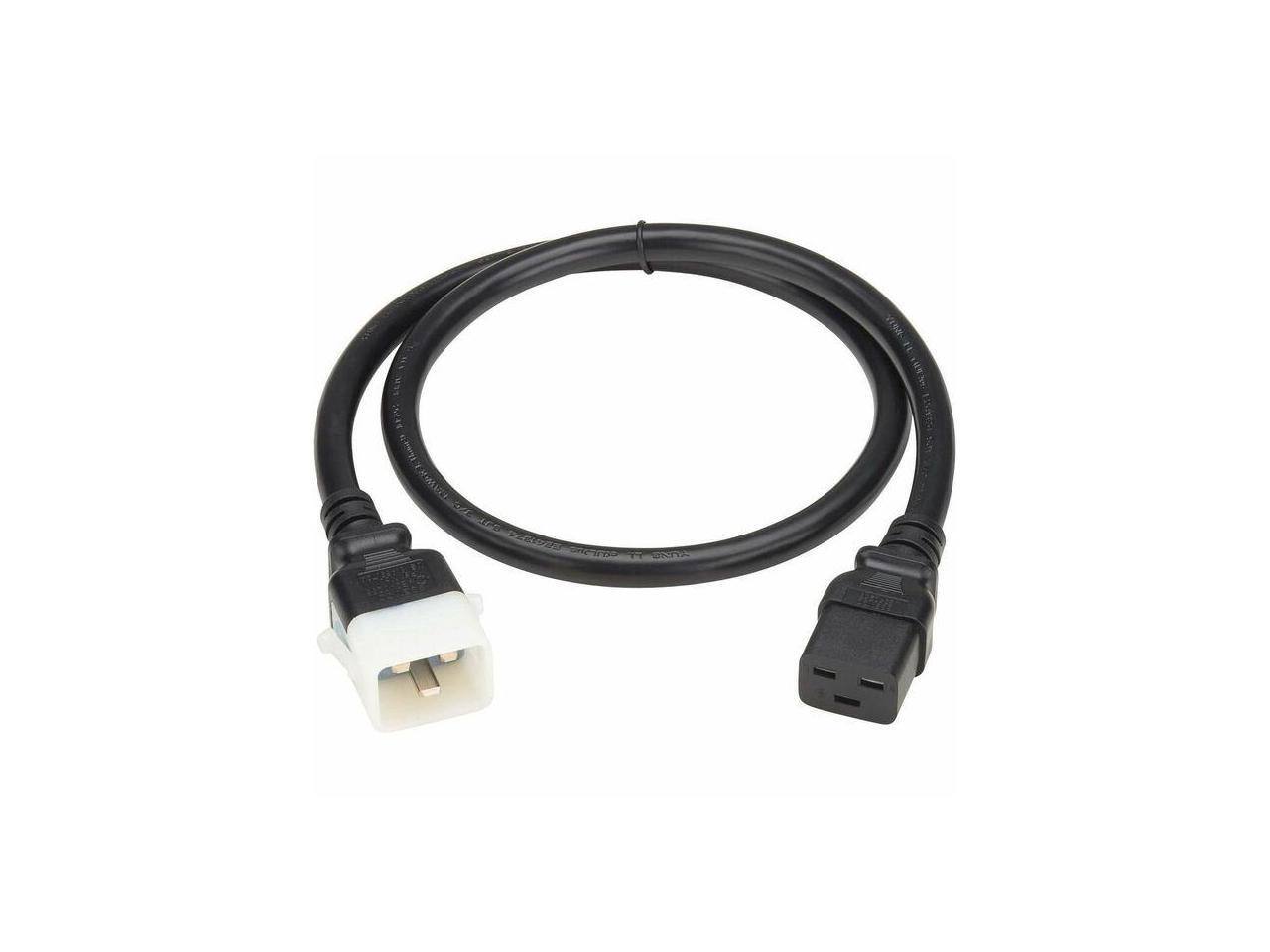 Alt View 1. Eaton - Eaton Tripp Lite Series PDU Power Cord C19 to P-Lock C20 Heavy-Duty 20A 250V 12 AWG 4 ft. 1.2 m Black - Black.