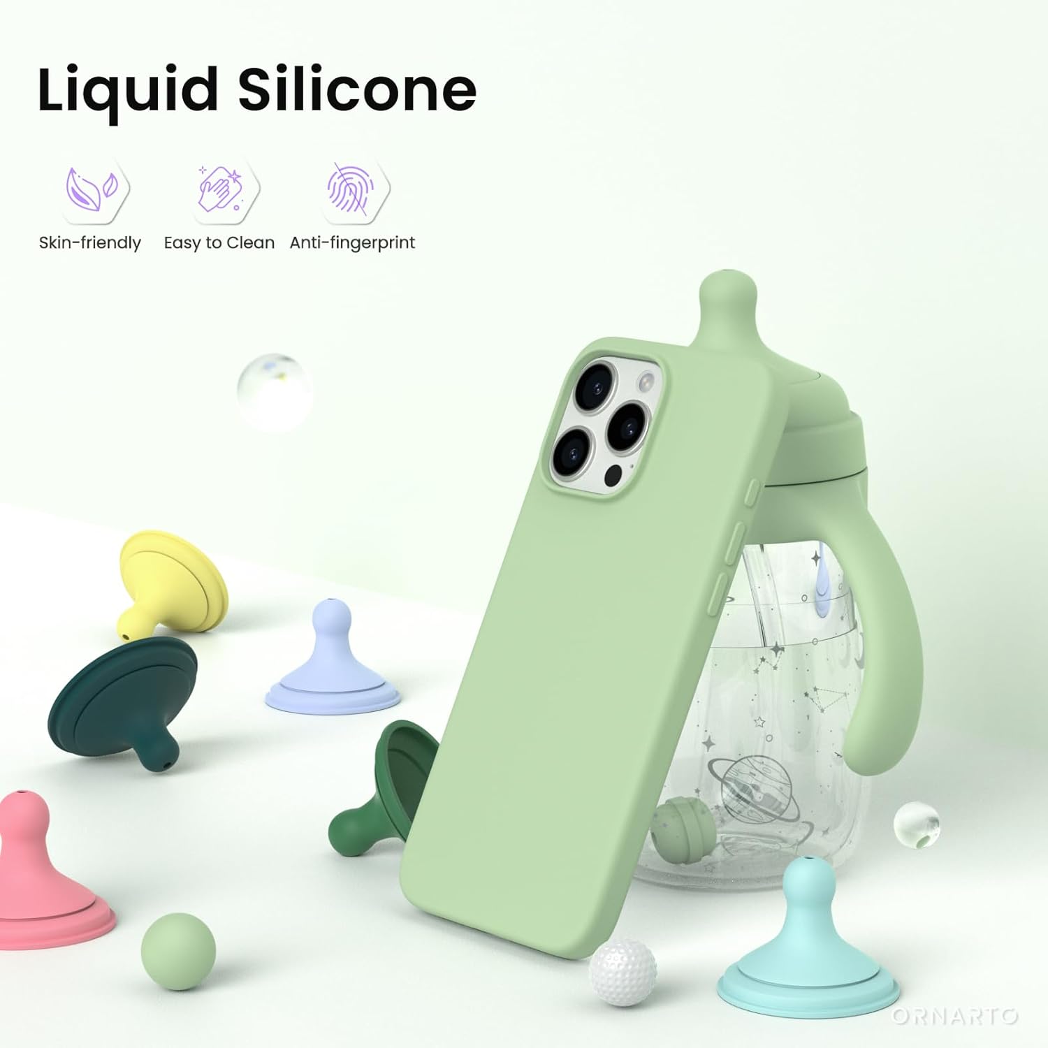 Liquid Silicone Skin-friendly Easy to Clean Anti-fingerprint ORNARTO