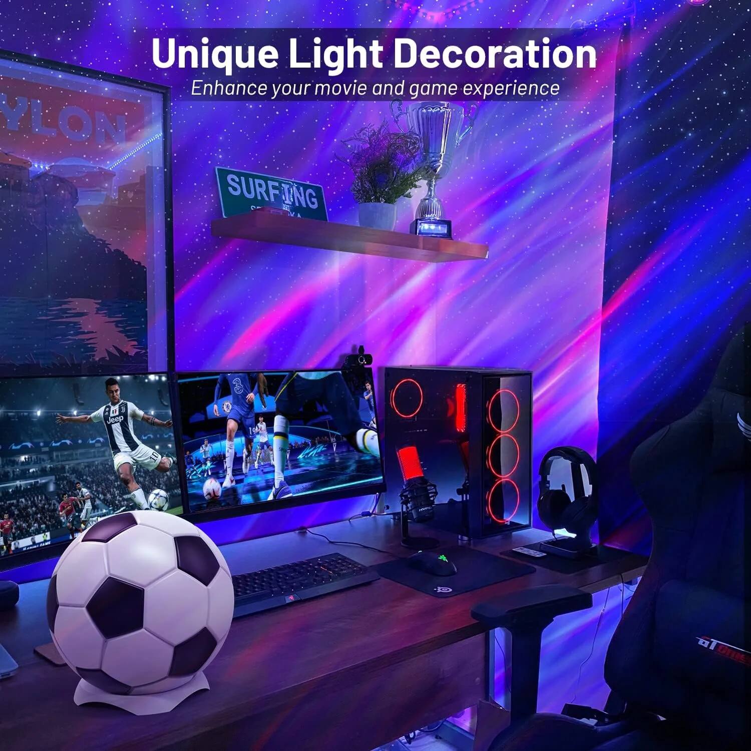 Unique Light Decoration  
Enhance your movie and game experience  

YLON  
SURFING