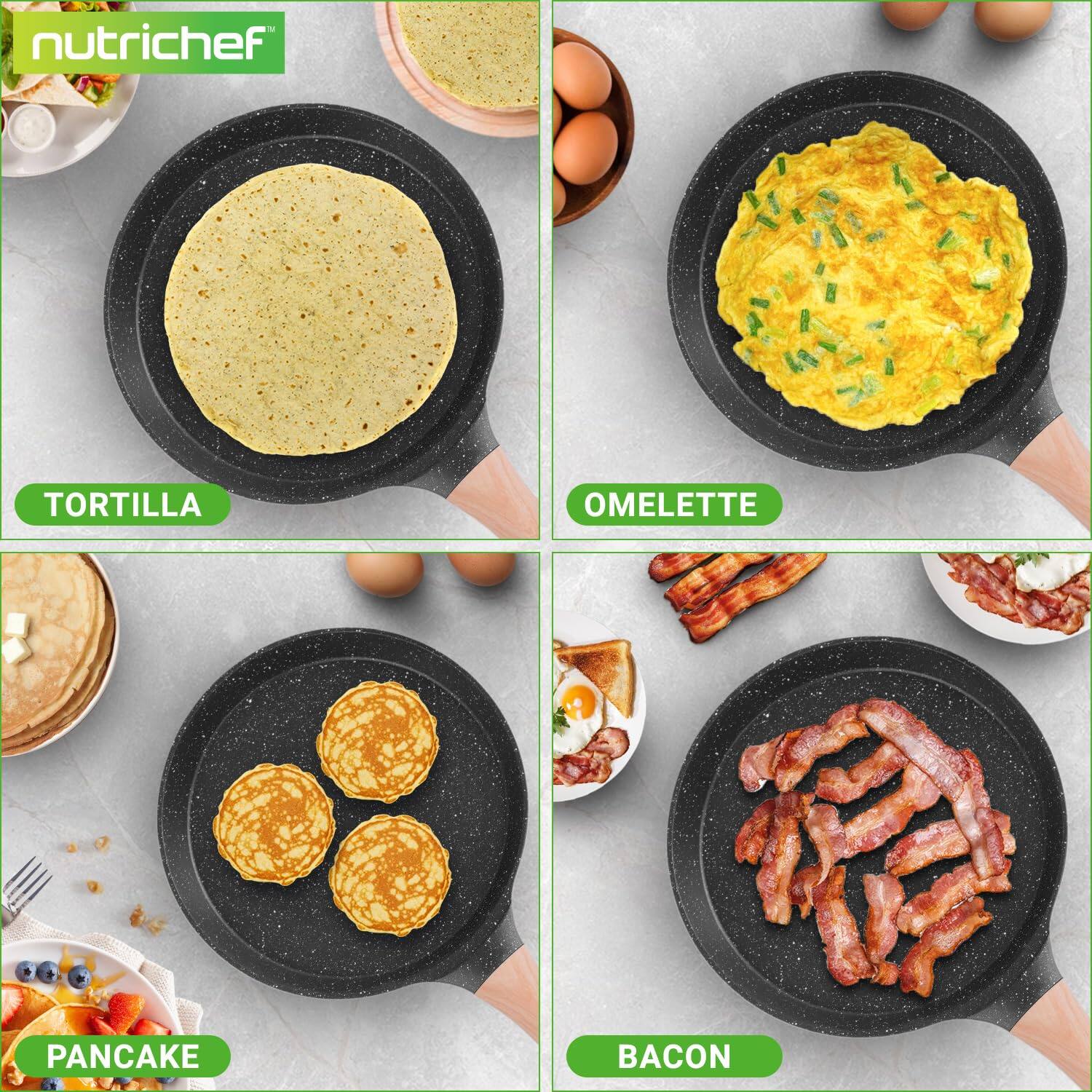 nutrichef TORTILLA OMELETTE PANCAKE BACON
