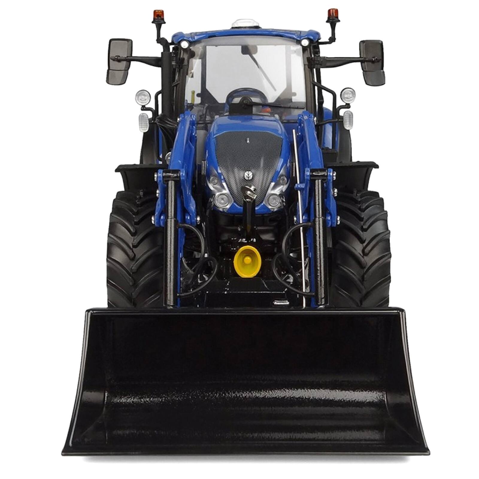 Alt View 4. Universal Hobbies - New Holland T5.120 Tractor with Front Loader Dynamic Blue 1/32 Diecast Model by Universal Hobbies.