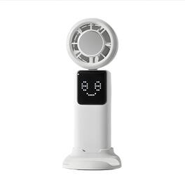 Cluzine - Handheld Ice Cooling Fan, AI Expression Screen, Foldable, 4000mAh for Travel & Office