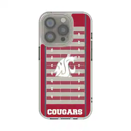 Keyscaper - NCAA - Washington State Cougars Clear Field iPhone Case - 15 - Multicolor