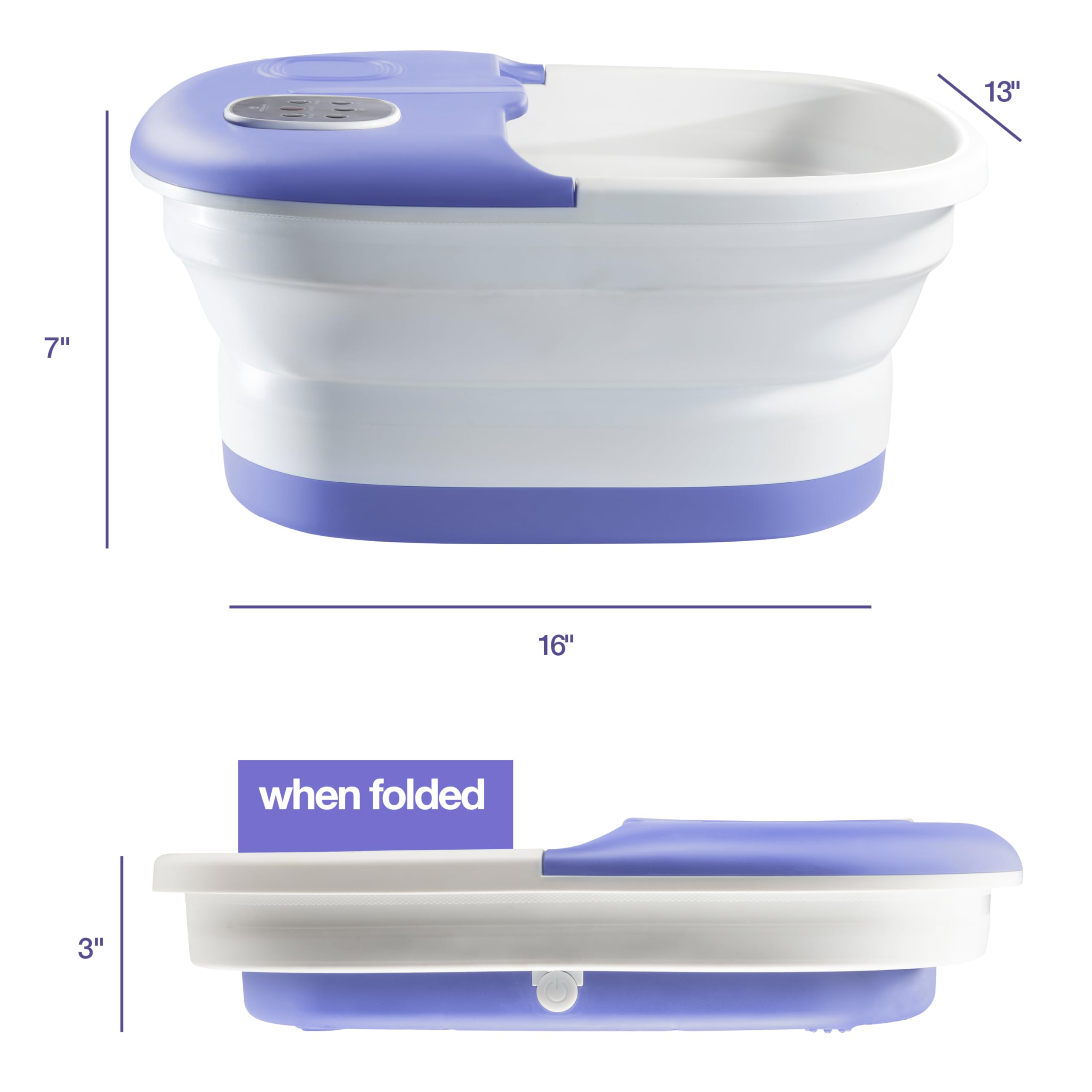 13" x 7" x 16" when folded 3"