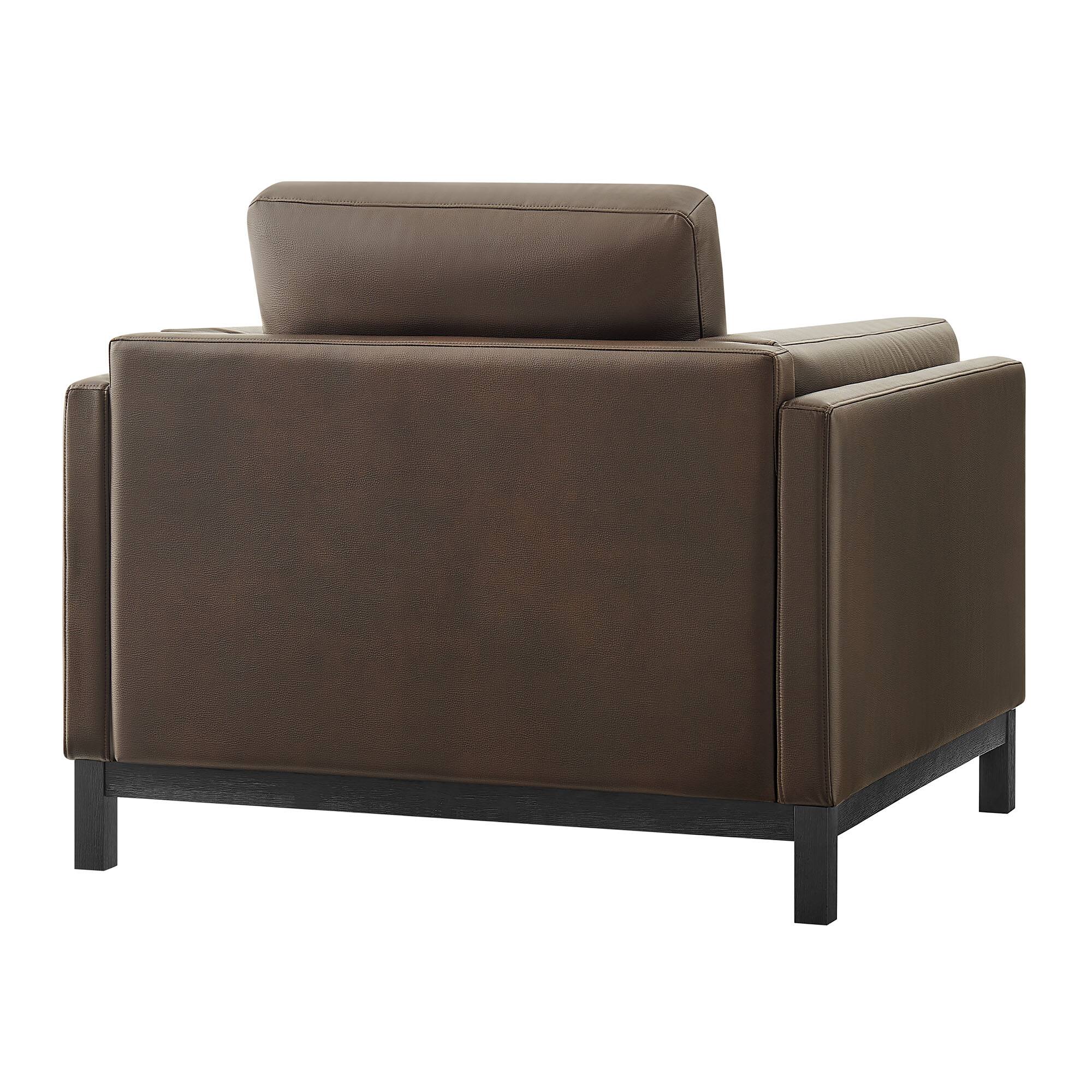 Alt View 4. Modway - Roscoe Upholstered Armchair - Espresso.