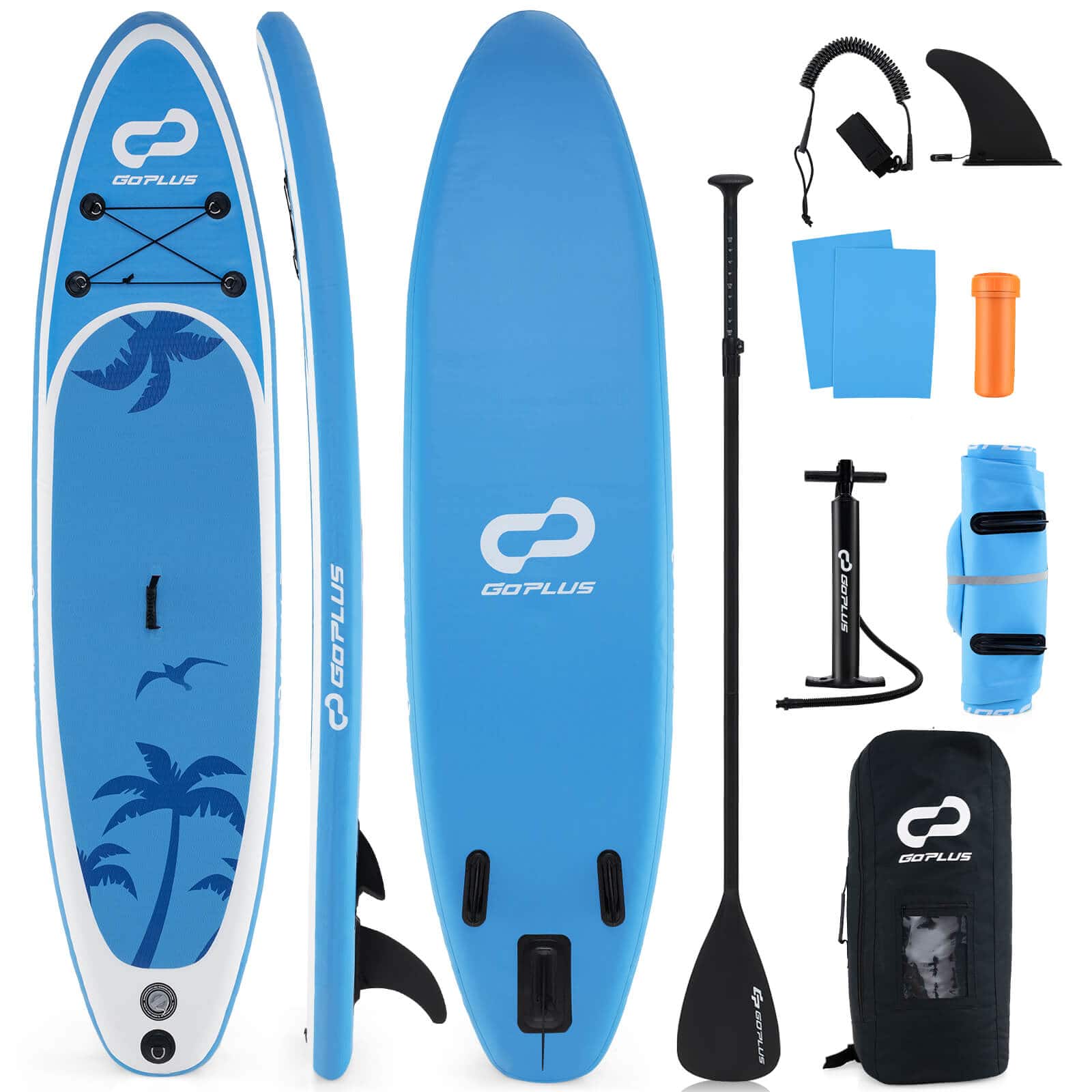 sup，ボード， Siavonce 10-ft Inflatable Stand Up Paddle Board | Wide & Long