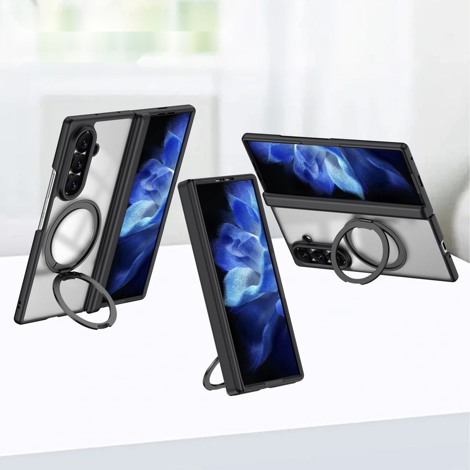Dteck - Shockproof Phone Case for Samsung Galaxy Z Fold8 Ultra with 360 Kickstand, Magnetic Matte Cover with Spine Hinge Defense - Black price history on PriceWatchPro