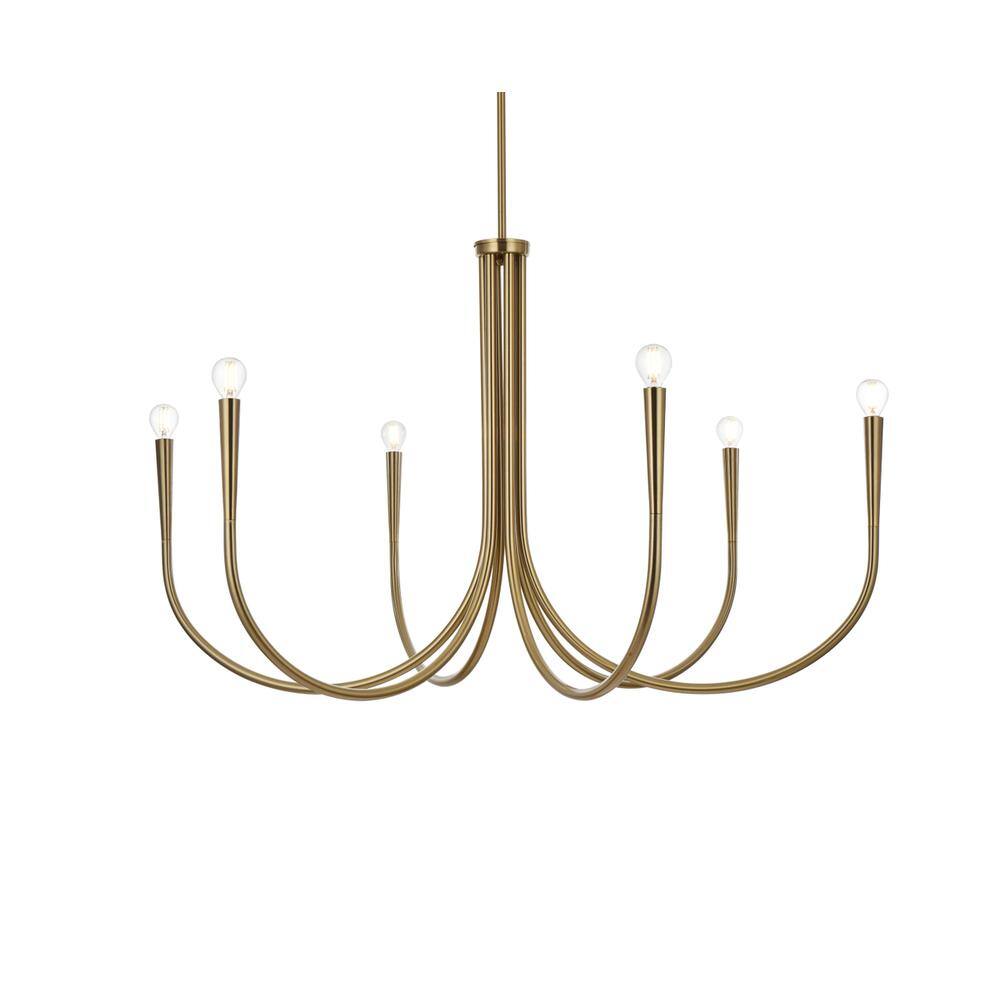 Alt View 3. Living District - Layne 42 inch chandelier in Gold - Gold.