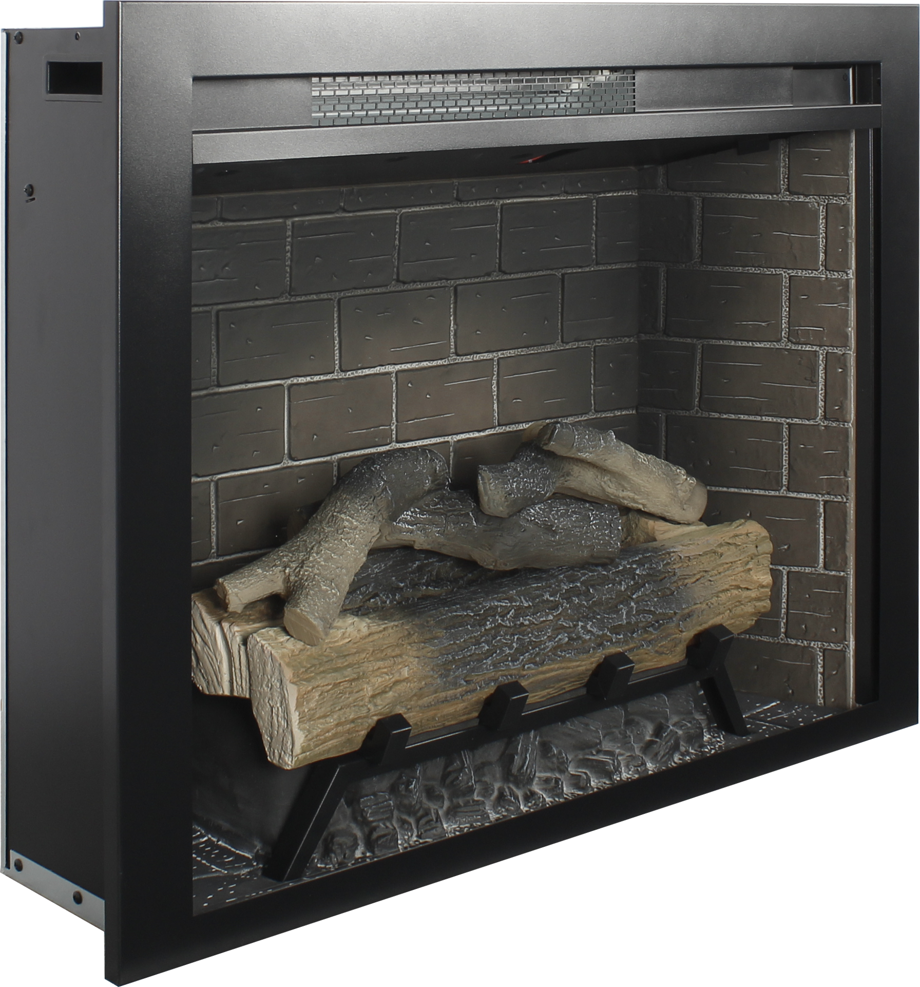 Alt View 5. GOODSILO - 28 Inch Infrared Electric Fireplace Insert, Touch Panel Heater, Smokeless Firebox with Trim Kit & Crackling Sound - Antique Black.