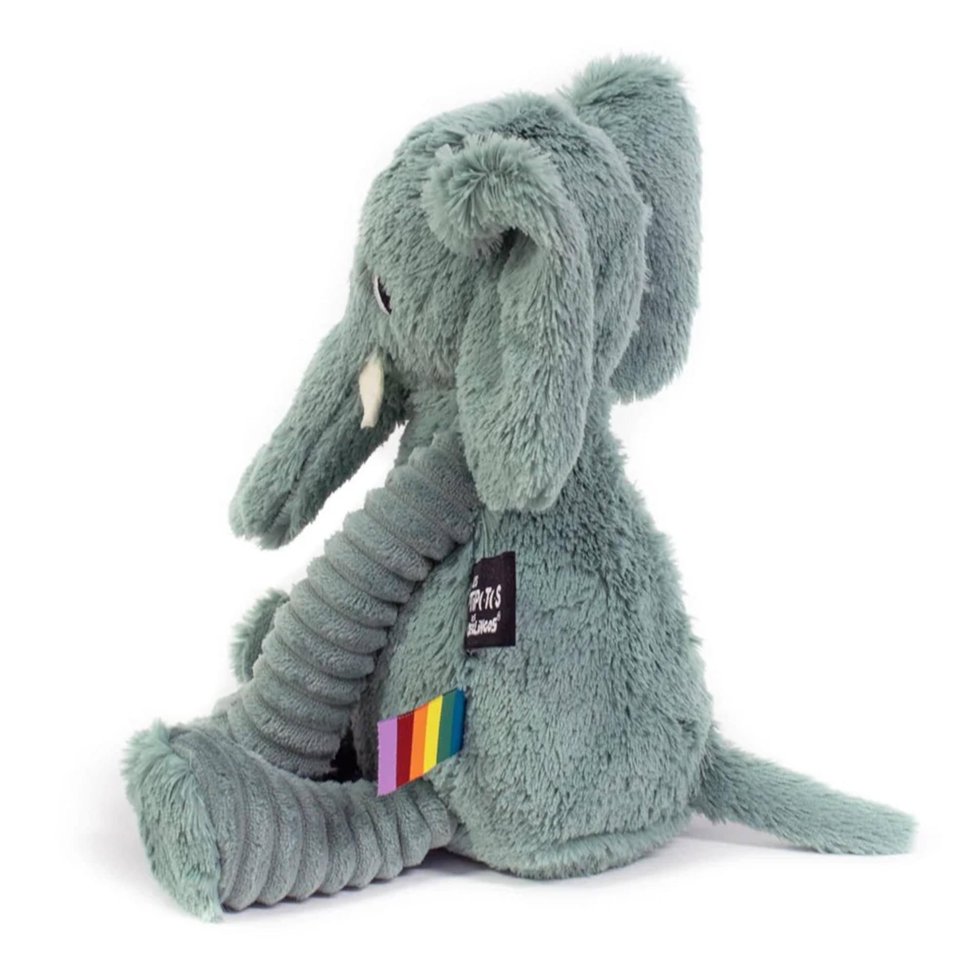 Alt View 10. TriAction Toys - Les Deglingos Plush Animal | Ptipotos Dimoitou the Green Elephant - Green.