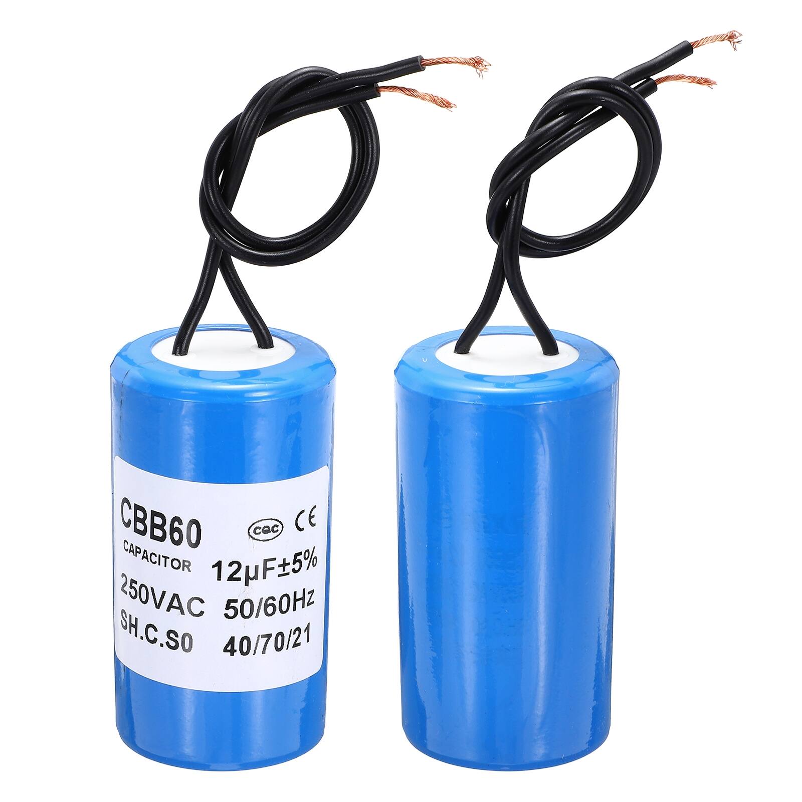 CBB60 CAPACITOR 12µF ±5% 250VAC 50/60Hz SH.C.SO 40/70/21