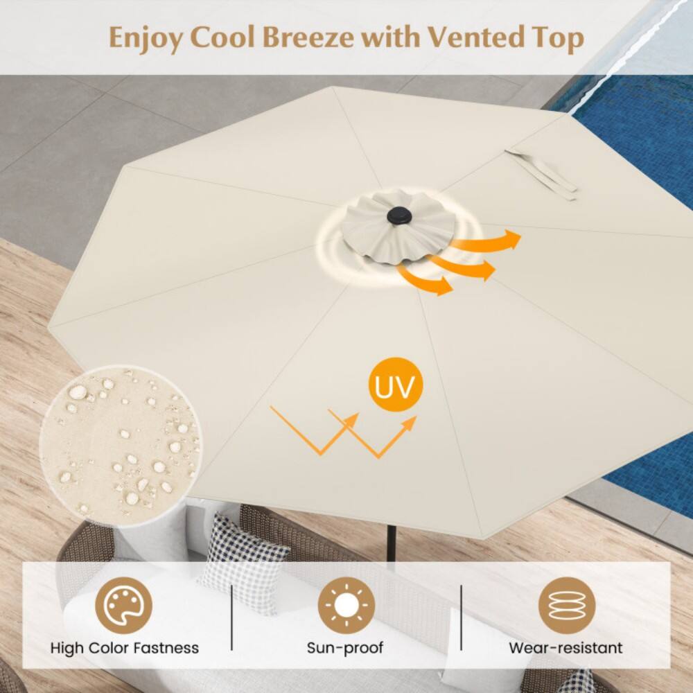 Enjoy Cool Breeze with Vented Top

- UV
- High Color Fastness
- Sun-proof
- Wear-resistant