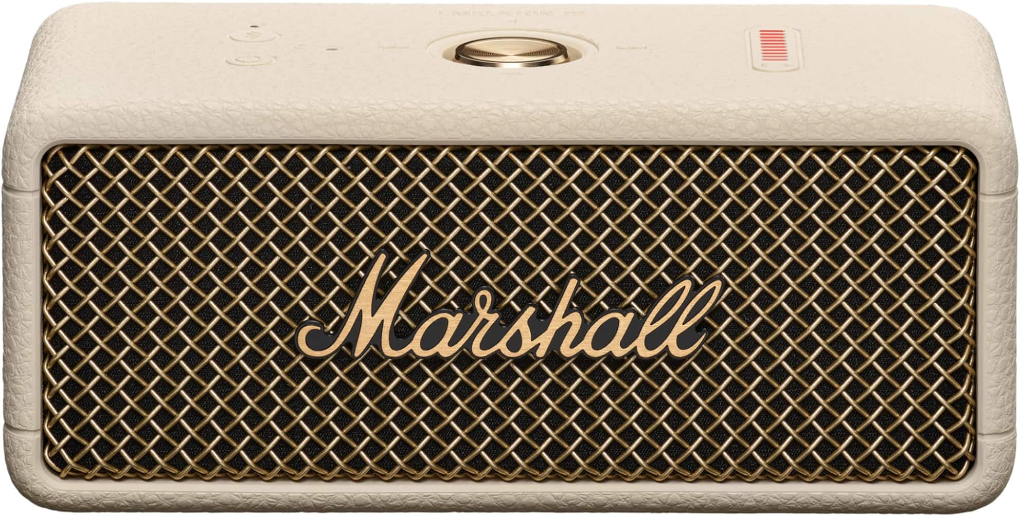 Front. Marshall - Emberton III Portable Bluetooth Speaker with Rugged Waterproof / Dust-proof Wireless Design - Cream.