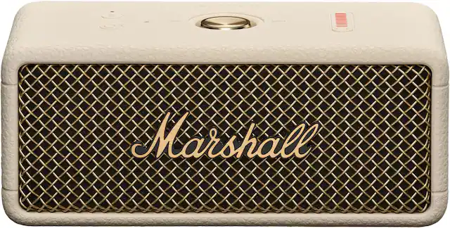 Front. Marshall - Emberton III Portable Bluetooth Speaker with Rugged Waterproof / Dust-proof Wireless Design - Cream.