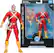 The image features a toy of a man in a red and white costume, which appears to be a superhero figure. The toy is accompanied by various accessories, including a gun and a mask. The toy is displayed on a white background, making the figure stand out. The figure is likely part of a DC Comics collection or a themed toy set.
