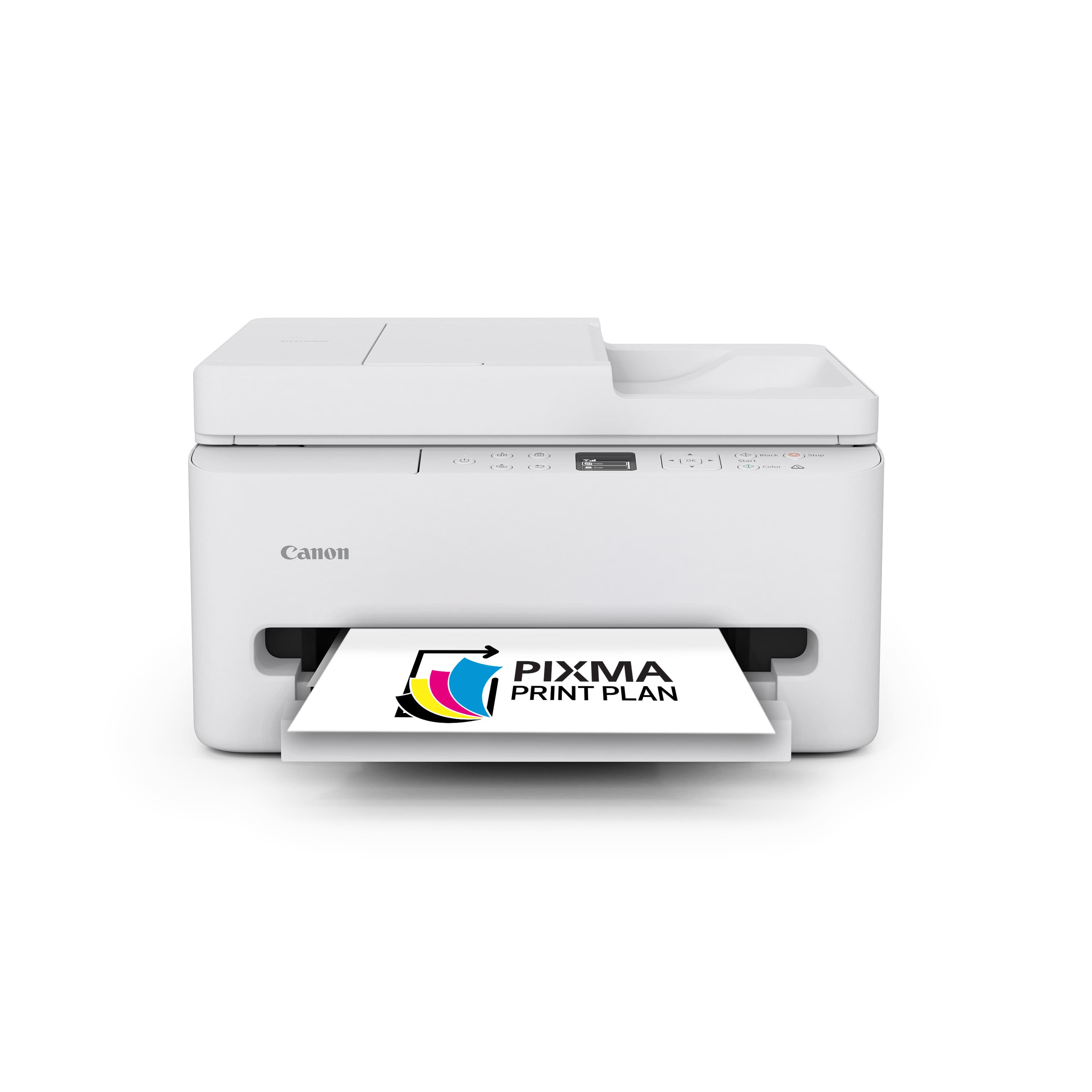 Canon - PIXMA TR7120 Wireless All-In-One Inkjet Printer with ADF - White - Front_Zoom