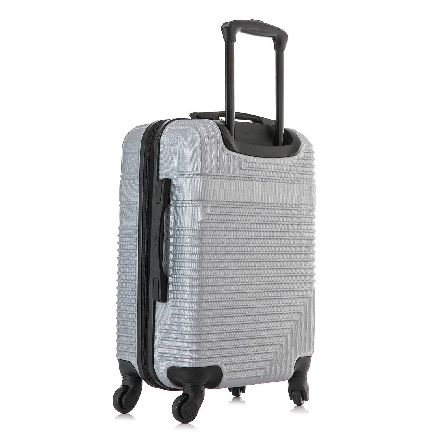 Alt View 1. InUSA - Resilience Lightweight Hardside Spinner Luggage 20" Carry-On - Silver.