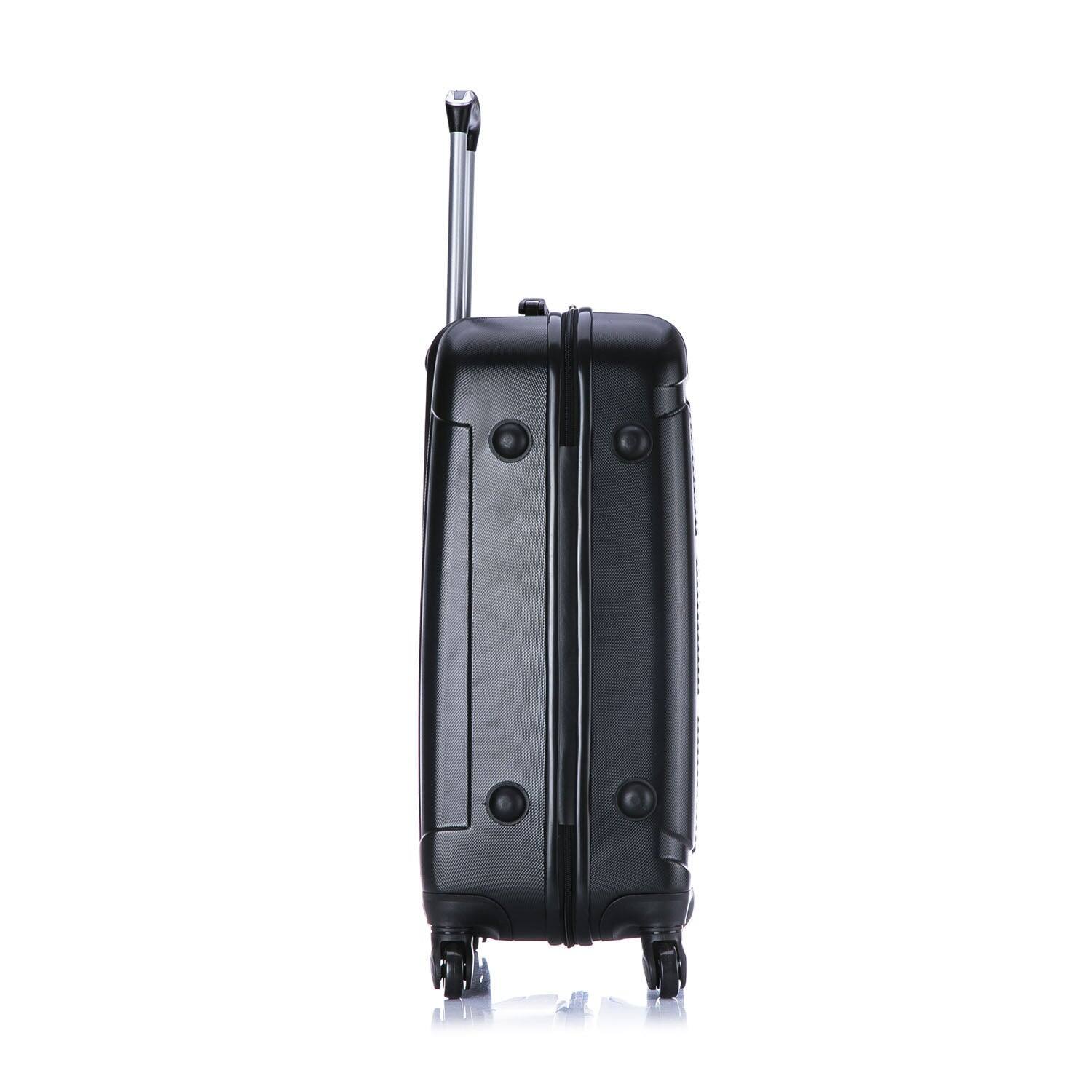 Alt View 3. InUSA - Pilot lightweight hardside spinner luggage 28" - BLACK.