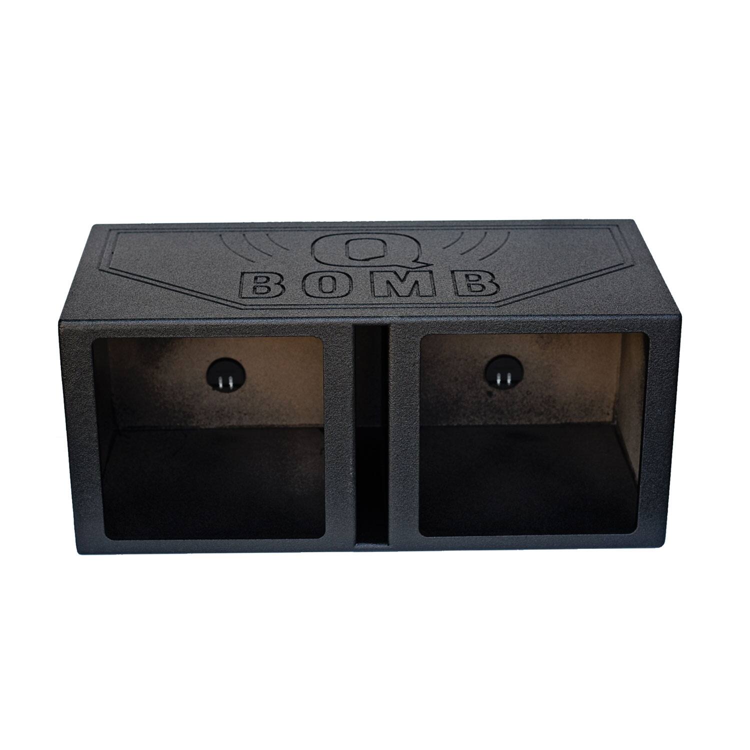 QPower QBOMB 15 Inch Center Vented Dual Subwoofer Enclosure Speaker Box ...