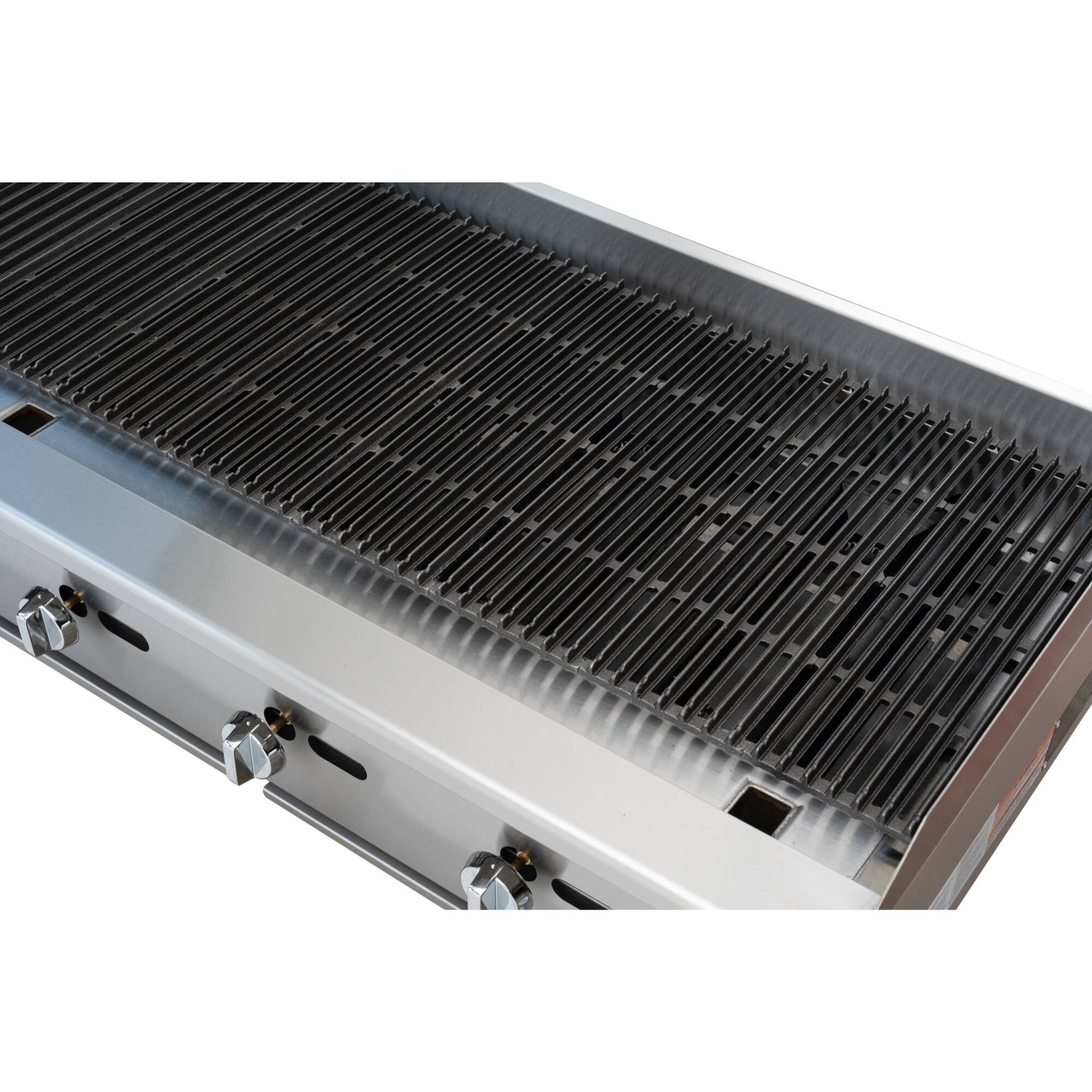 Alt View 7. Koolmore - 48 in. Commercial 4-Burner Natural Gas Charbroiler with 120,000 BTU in Stainless-Steel KM-GCB4-48M) - Silver.