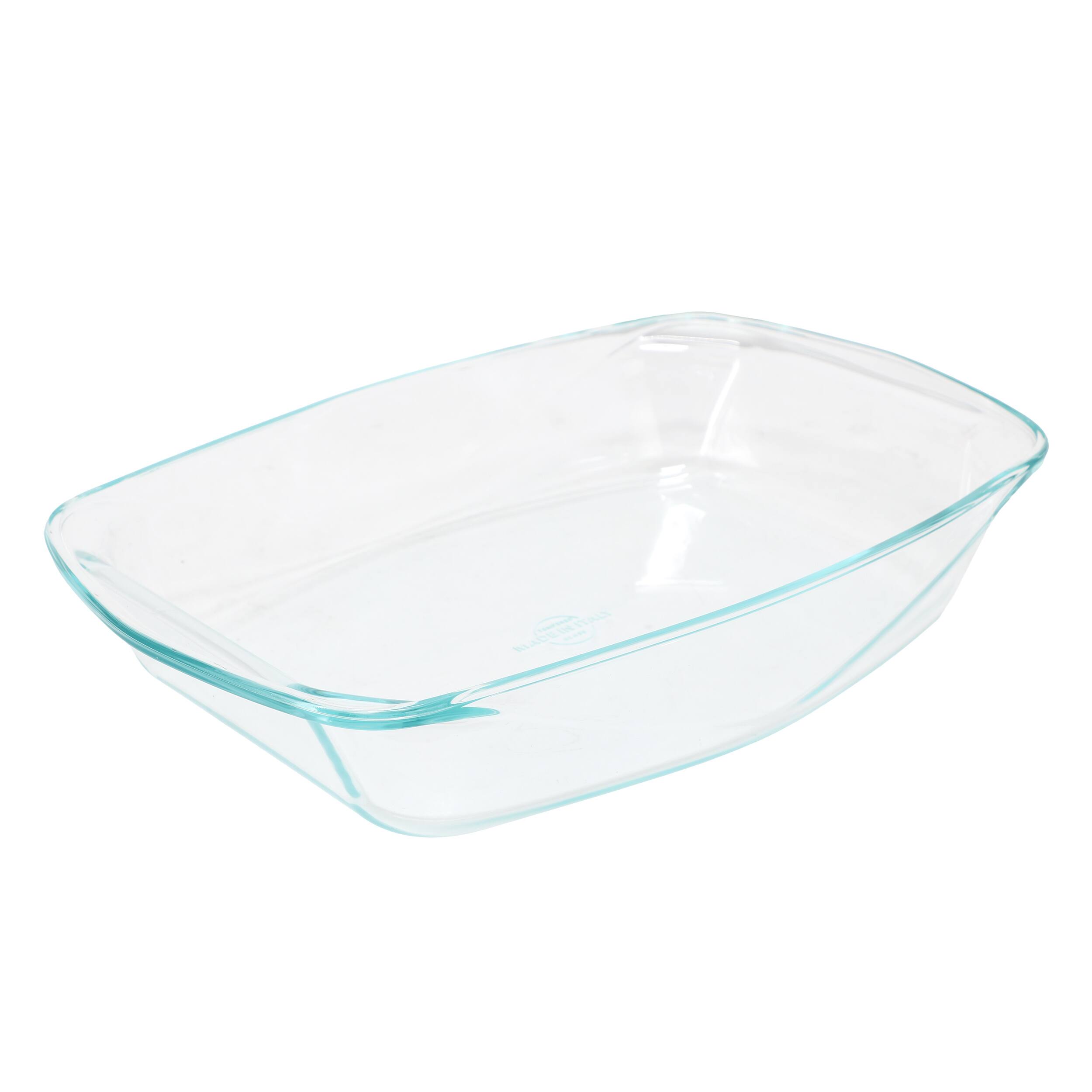 Alt View 1. Gibson - Soho Lounge Carnegie Hill 16 inch x 11 Inch x 3.1 Inch Tempered Glass Multi Purpose Pan with Built in Handles - Clear.