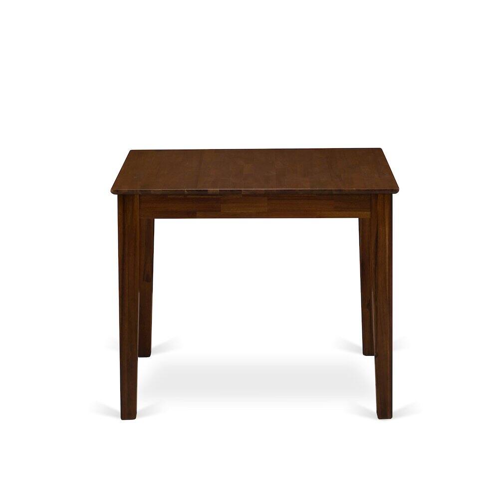 Front. East West Furniture - Beautiful Dinette Table with Natural Color Table Top Surface and Asian Wood Kitchen Table Wooden Legs - Natural Finish - Multi.
