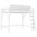 Alt View 5. GOODSILO - Queen Size Metal Loft Bed with Storage Shelves and Ladder for Kids and Teens - White.