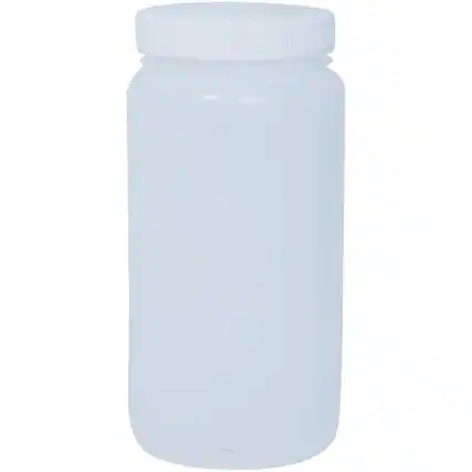 Front. Nalgene - Nalgene LDPE Wide Mouth Round Bottle - 2 qt. - White - White.