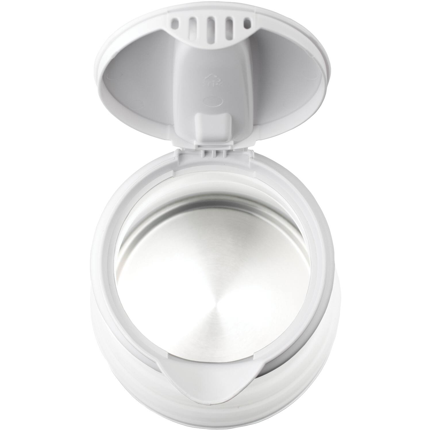 Left. Brentwood - Brentwood Kt-1508w .85-quart Dual-voltage Collapsible Travel Kettle (white) - white.