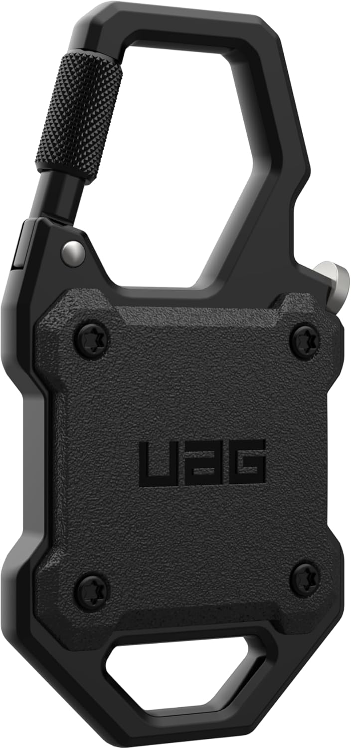 Alt View 5. UAG - AirTag Case w Built-in Bottle Opener & Carabiner for Keys, Luggage & Bags - Blackout.