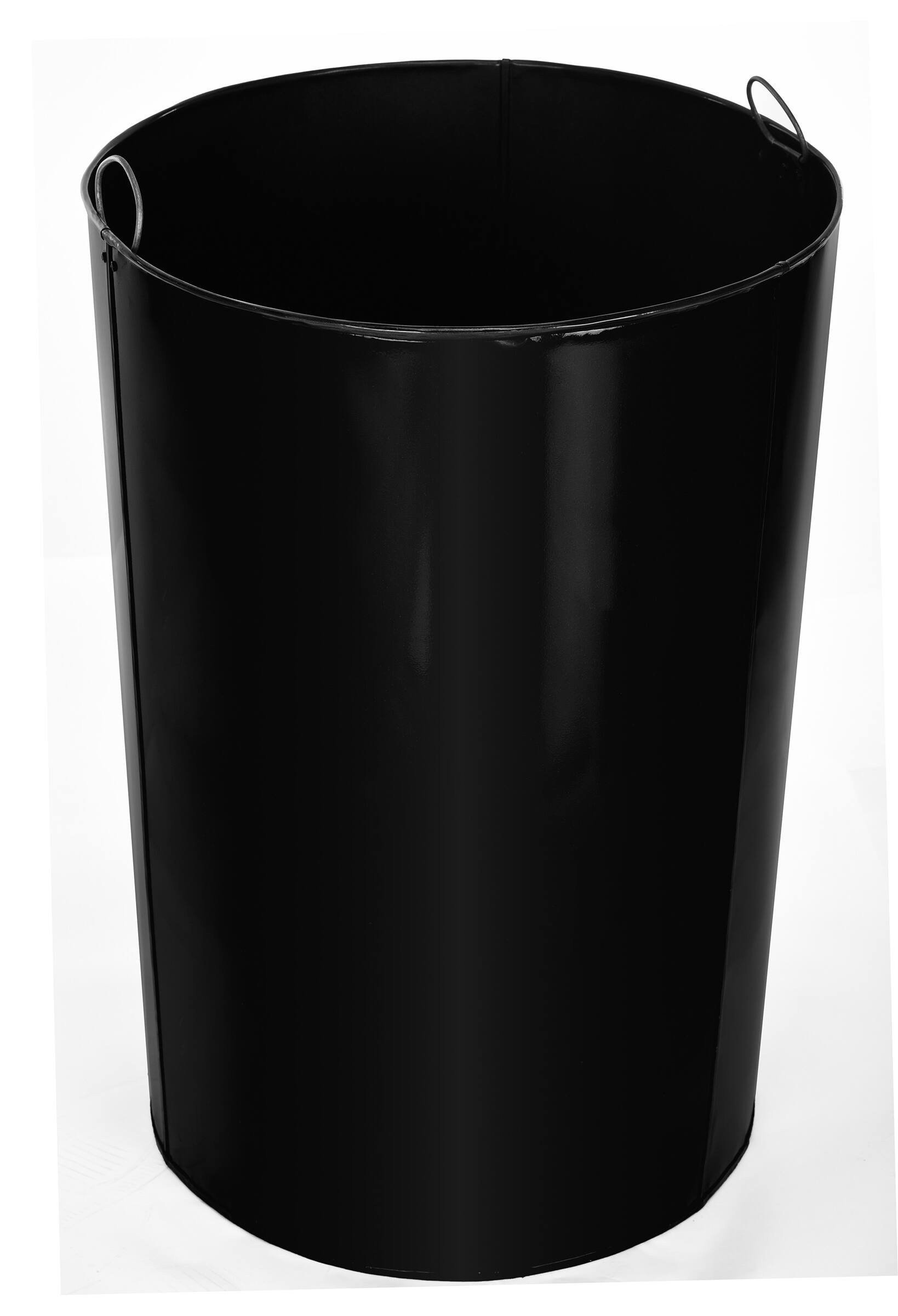 Back. Alpine Industries - 38 Gallon Outdoor Metal Recycling Bin Trash Can with Rain Bonnet Lid and Liner - Blue.