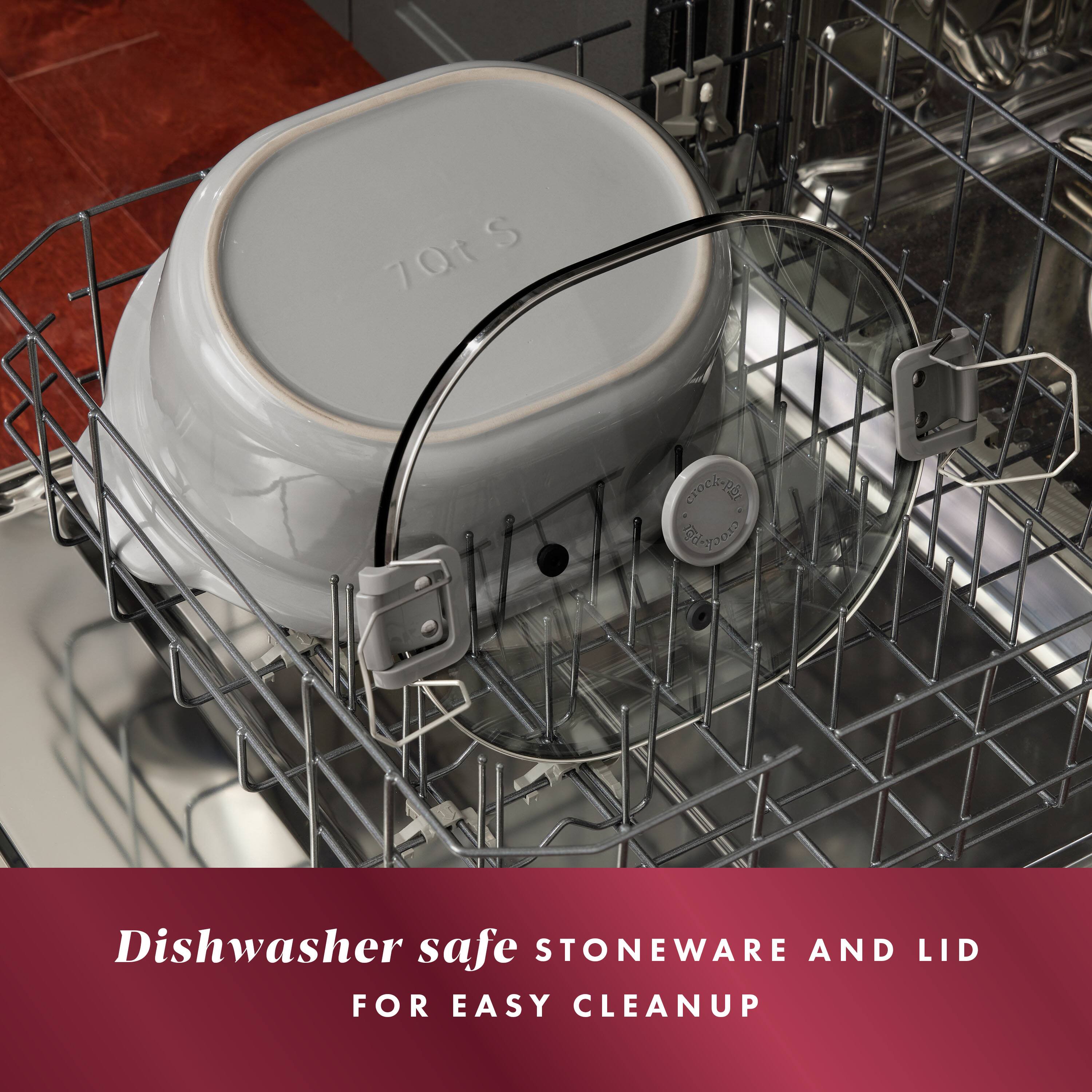 Dishwasher safe STONEWARE AND LID FOR EASY CLEANUP S 70t sock-pe @depose