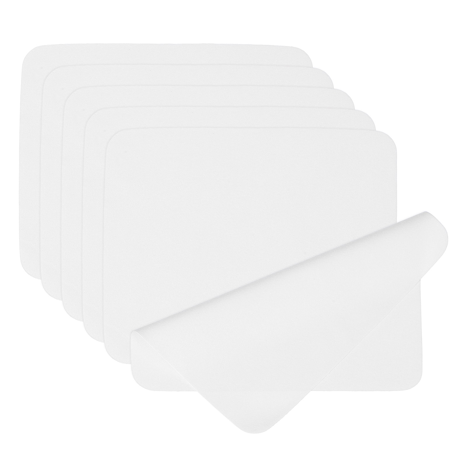 Unique Bargains - Glasses Cleaning Cloth 6.9"x5.7", 6pcs Microfiber Suede Cleaner Cloth for Lens, Eyeglasses, Screens, Phones - White