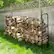 Alt View 11. Nature Spring - 8-Foot Firewood Log Rack with Cover - Black.
