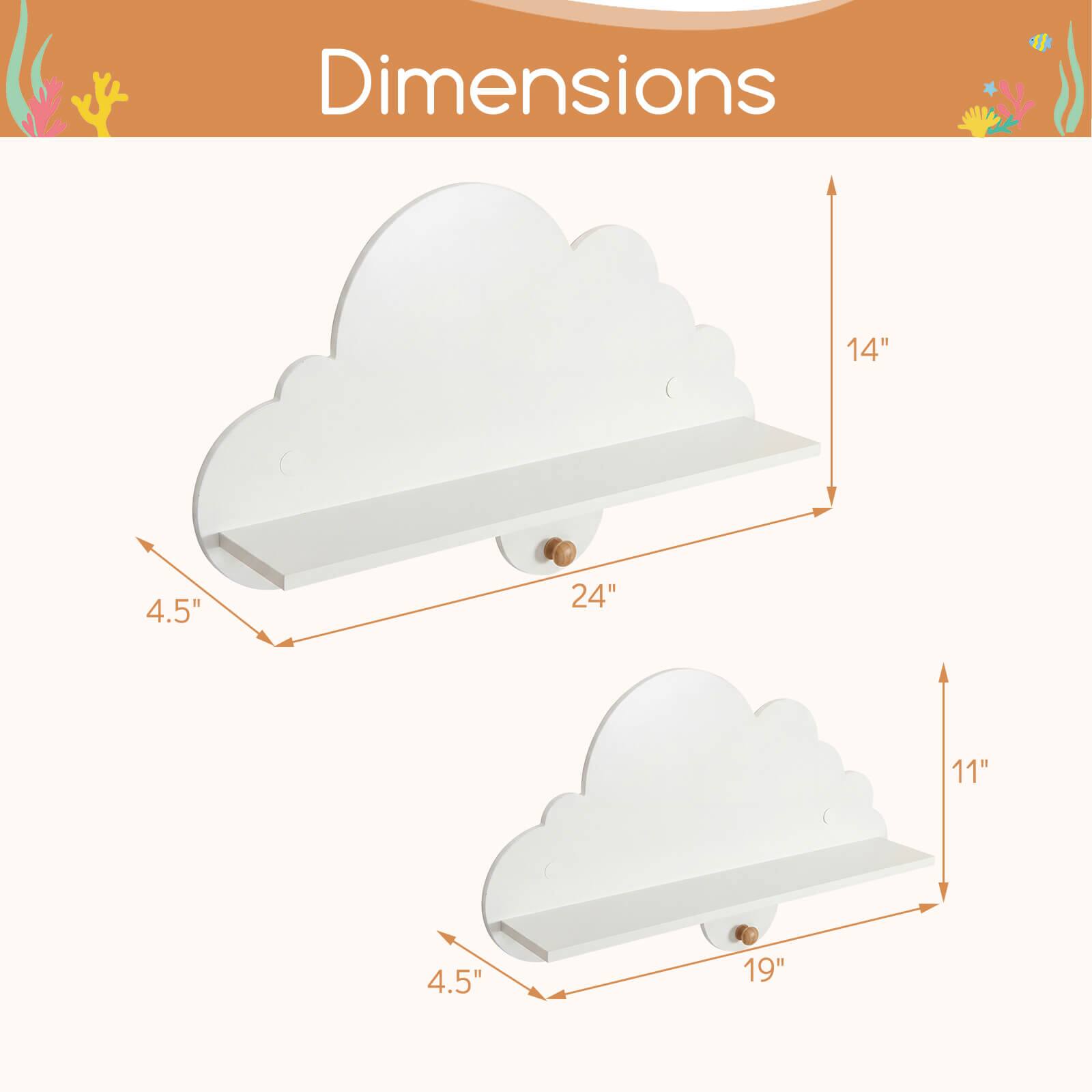 Dimensions: 14" x 4.5" x 24" and 11" x 4.5" x 19"