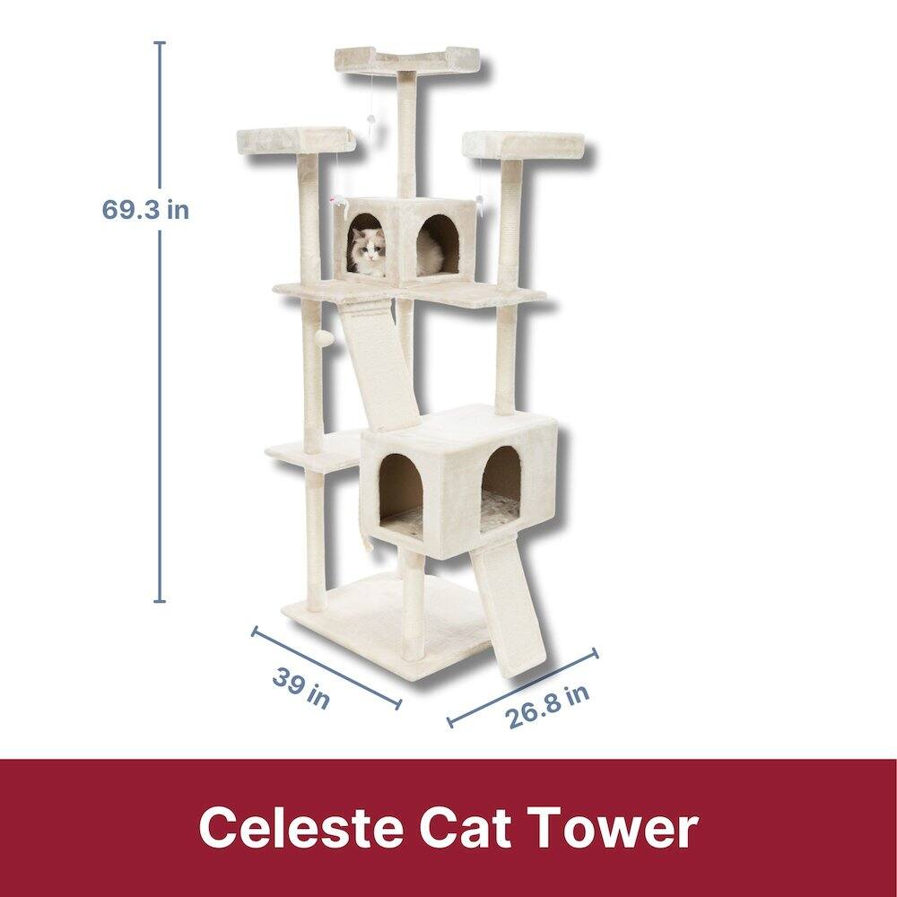 69.3 in  
39 in  
26.8 in  
Celeste Cat Tower